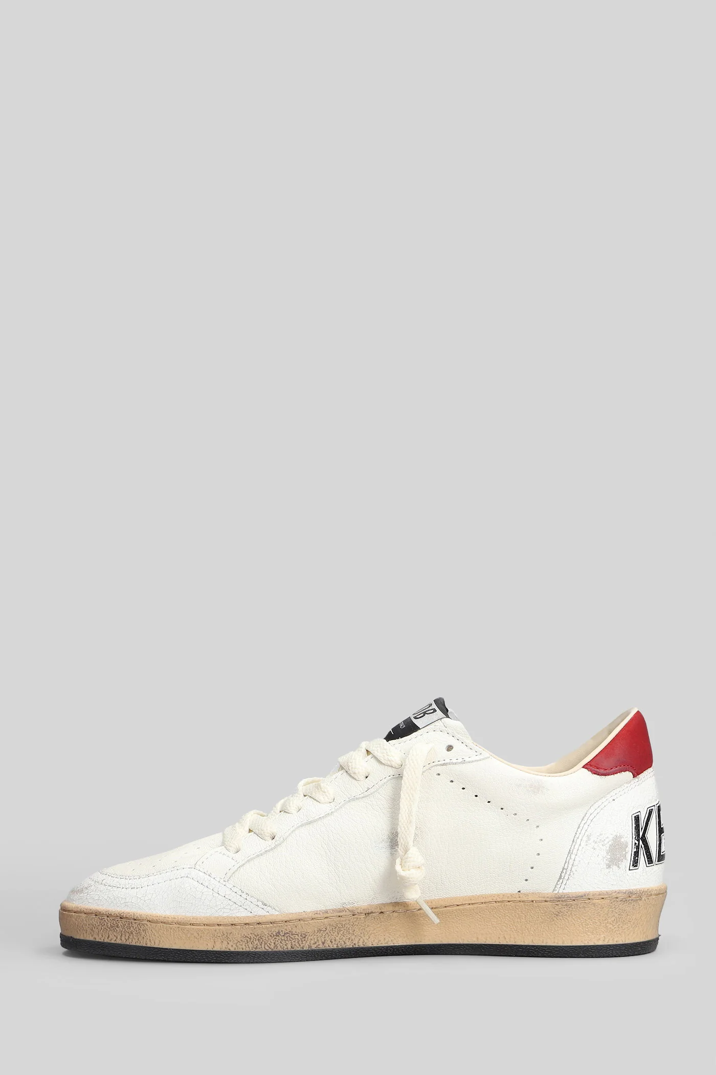 Ball Star Sneakers in white leather - Image 3
