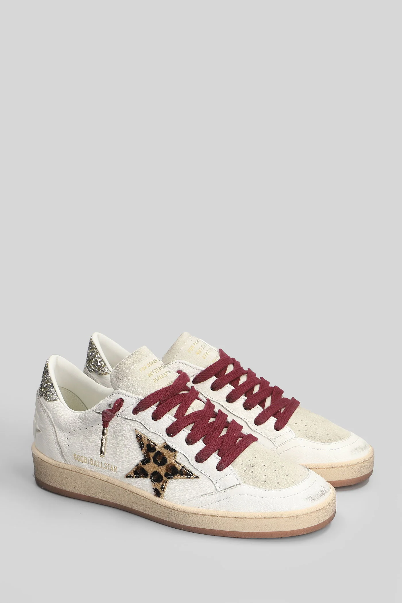 Ball Star Sneakers in white leather - Image 2