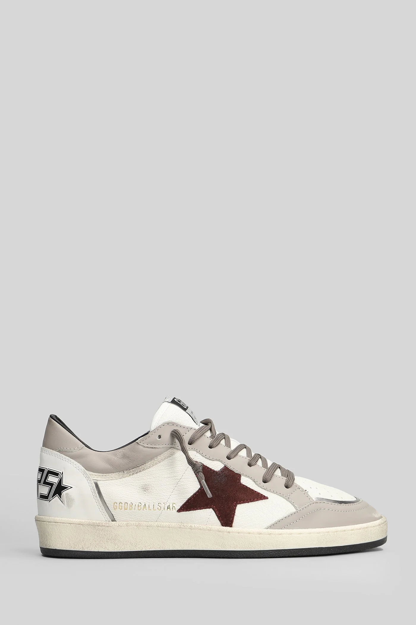 Ball Star Sneakers in white leather