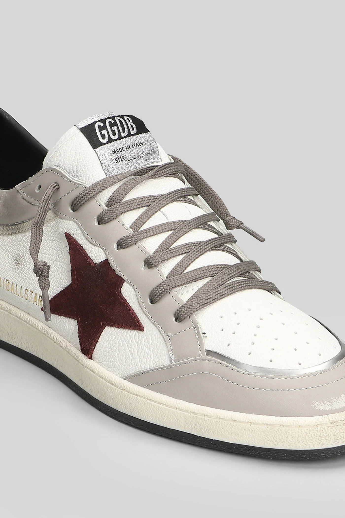 Ball Star Sneakers in white leather - Image 5