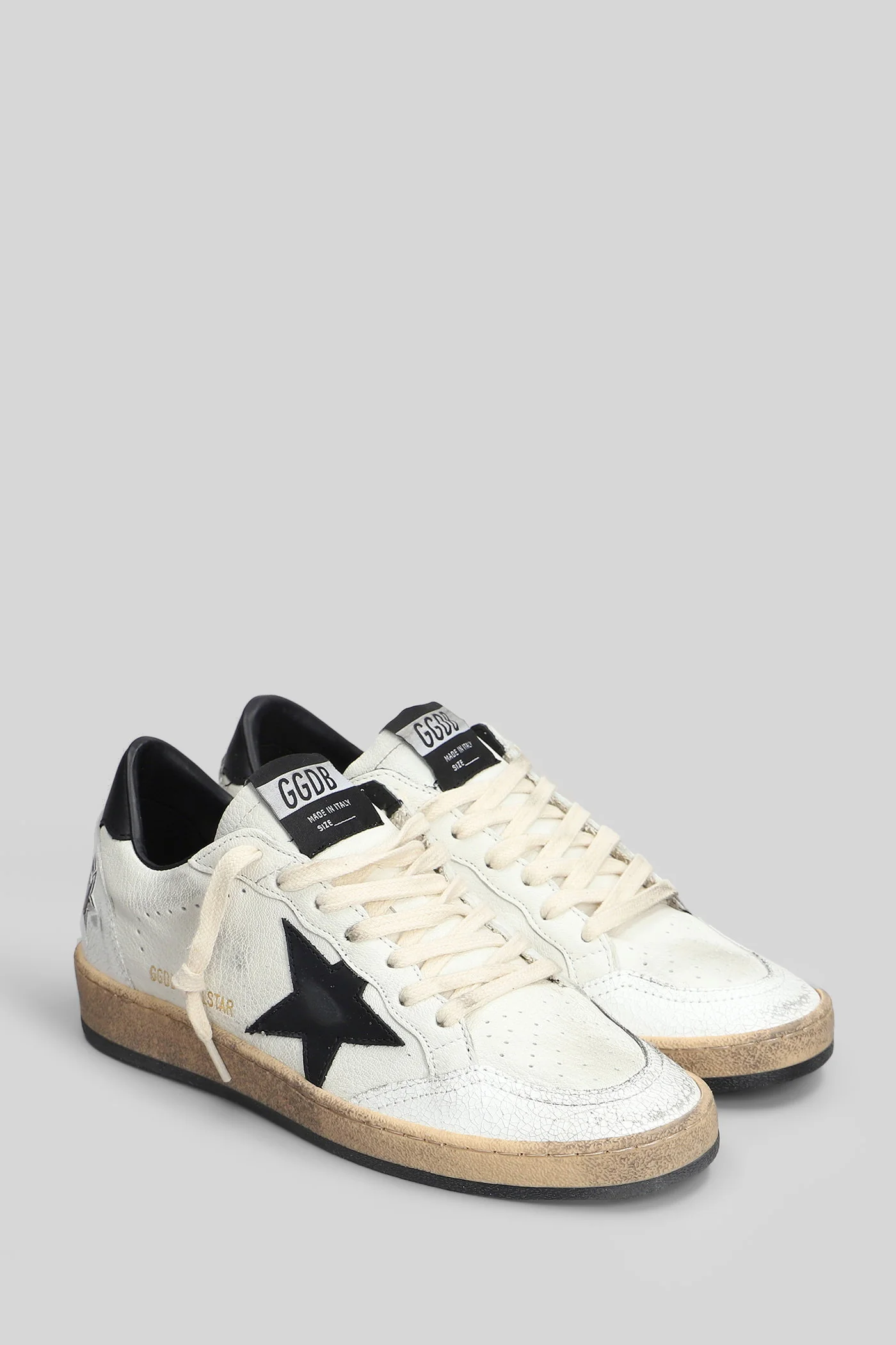 Ball Star Sneakers in white leather - Image 2