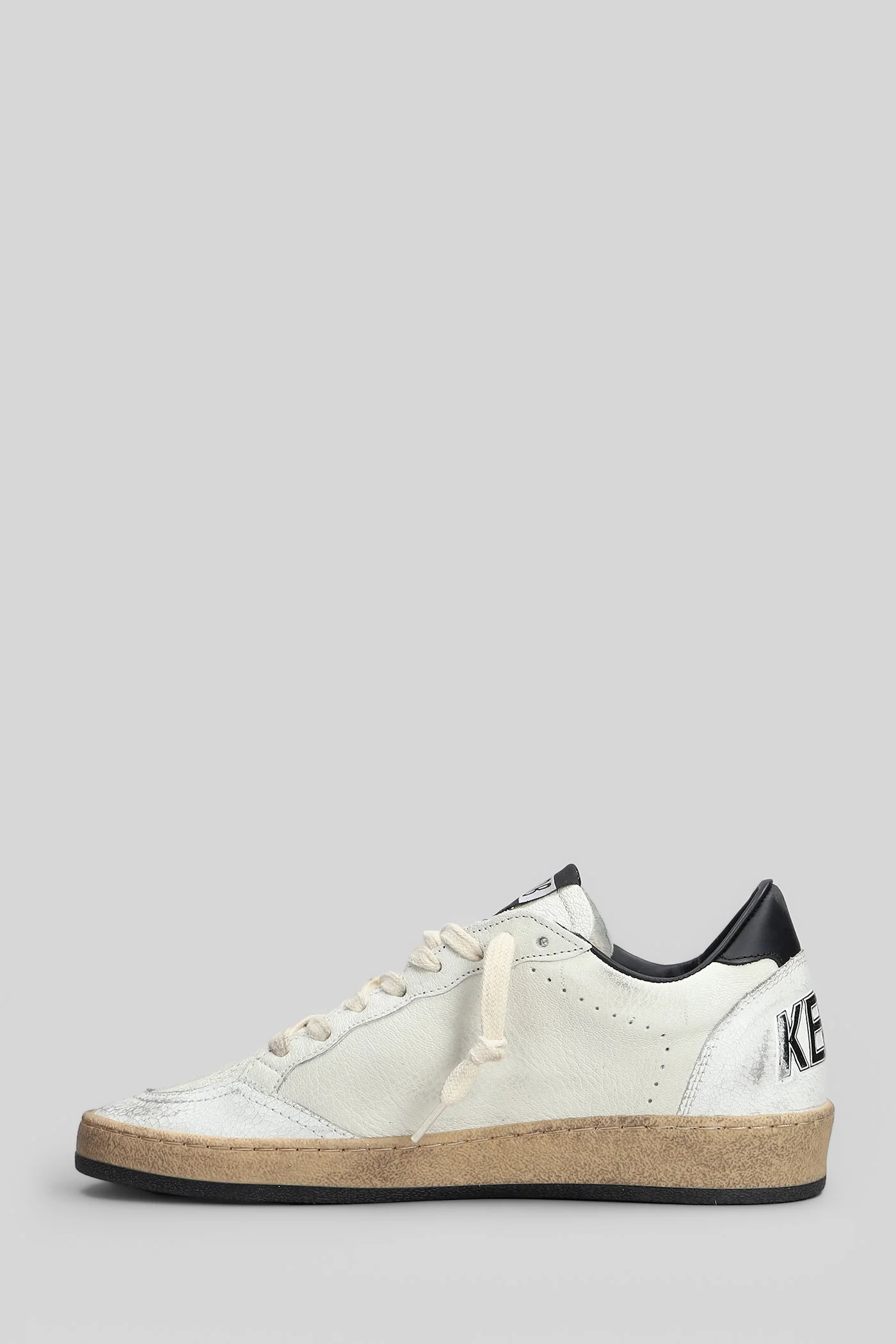 Ball Star Sneakers in white leather - Image 3
