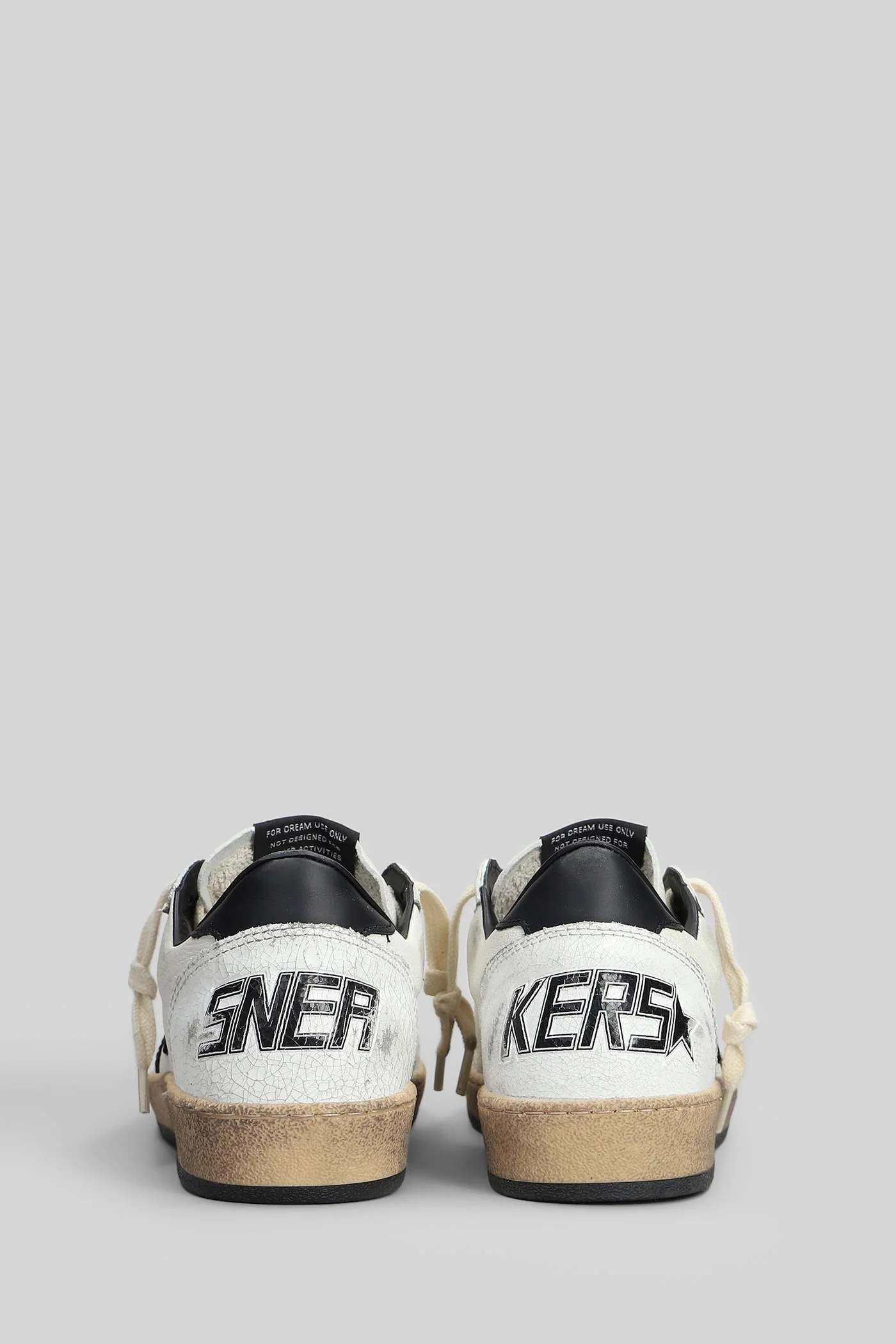 Ball Star Sneakers in white leather - Image 4