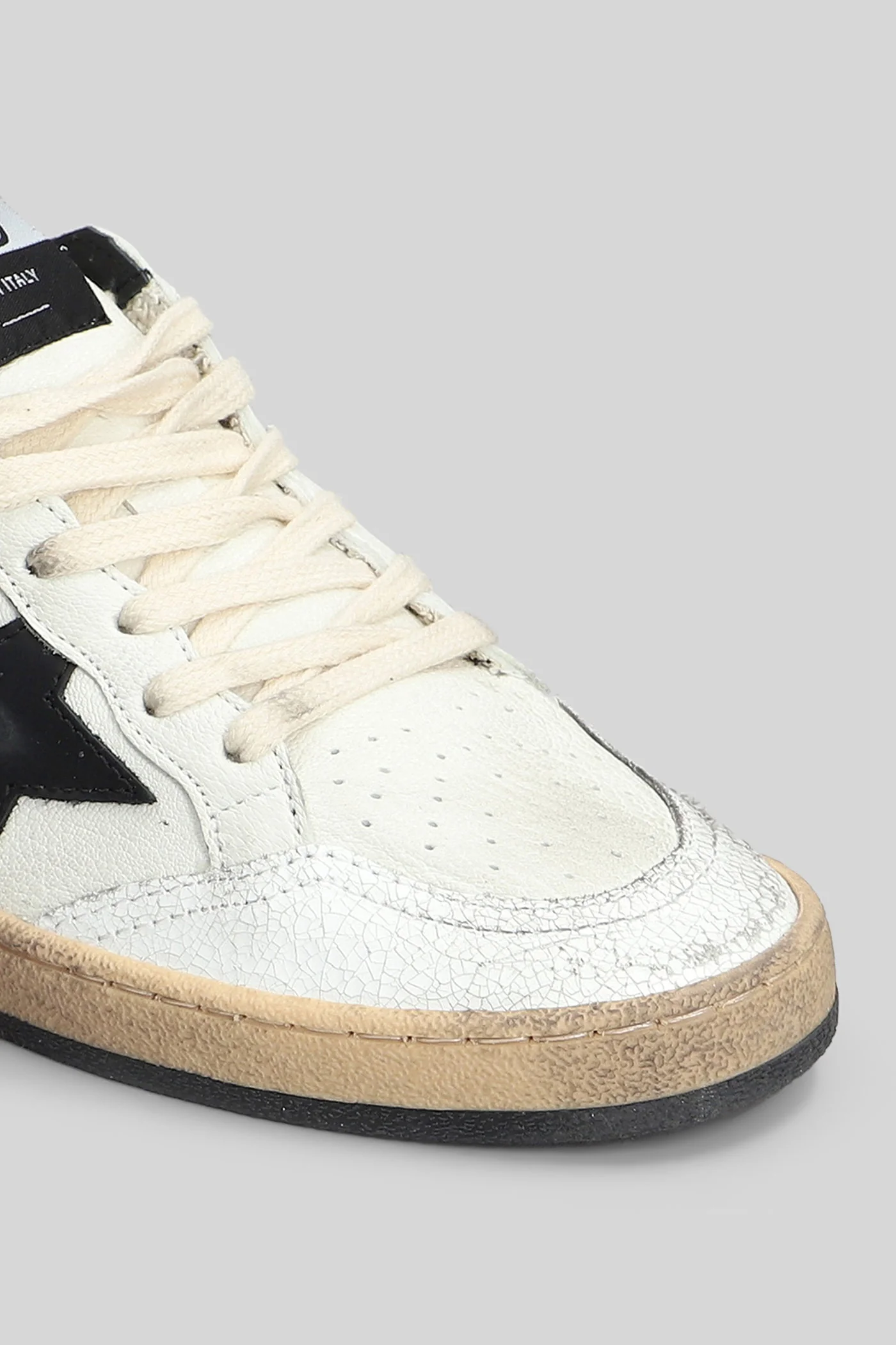 Ball Star Sneakers in white leather - Image 5