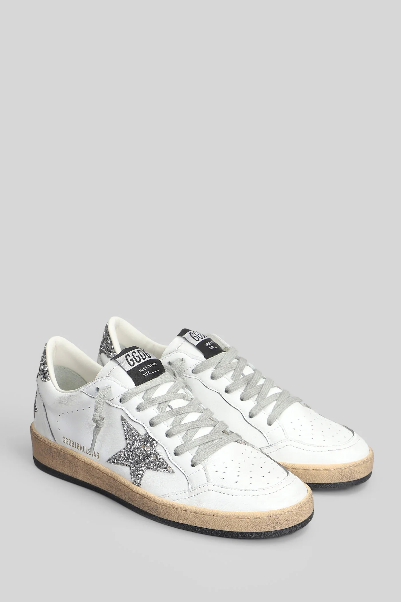 Ball Star Sneakers in white leather - Image 2