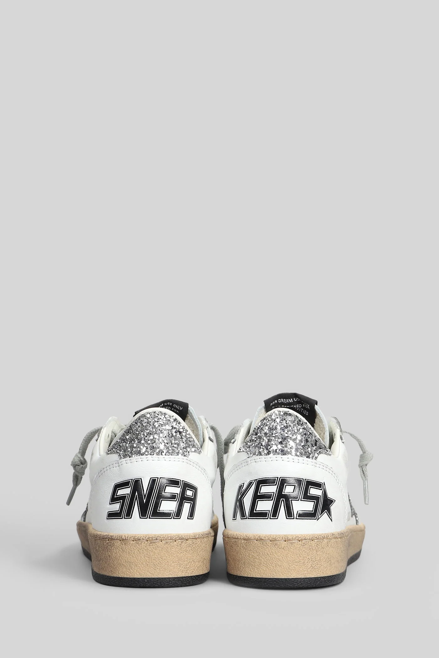 Ball Star Sneakers in white leather - Image 4