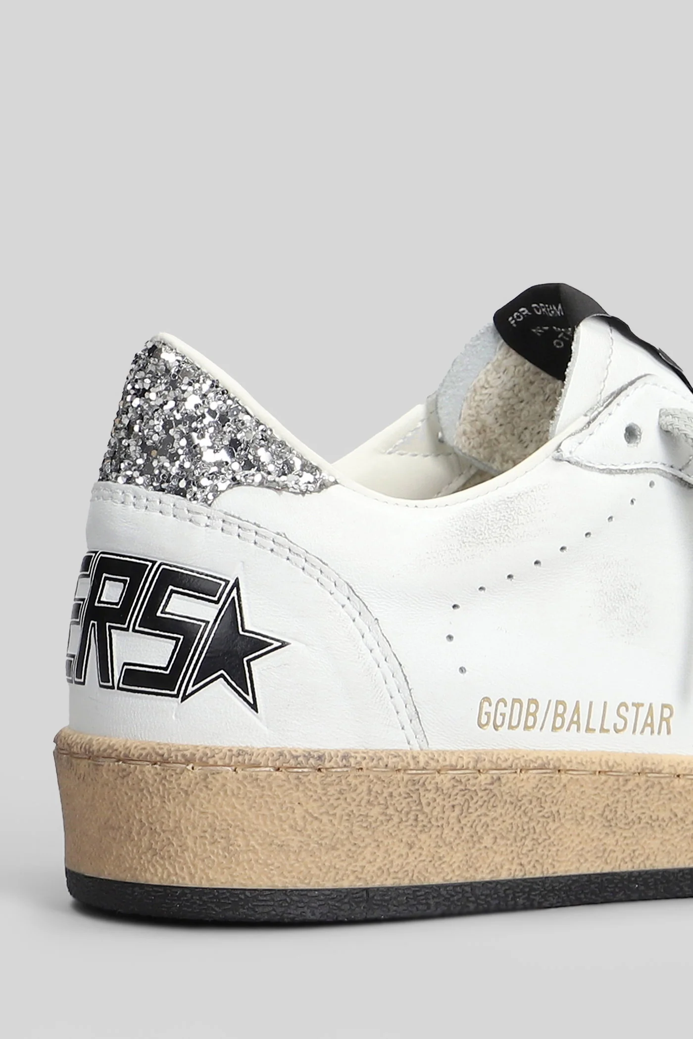 Ball Star Sneakers in white leather - Image 5