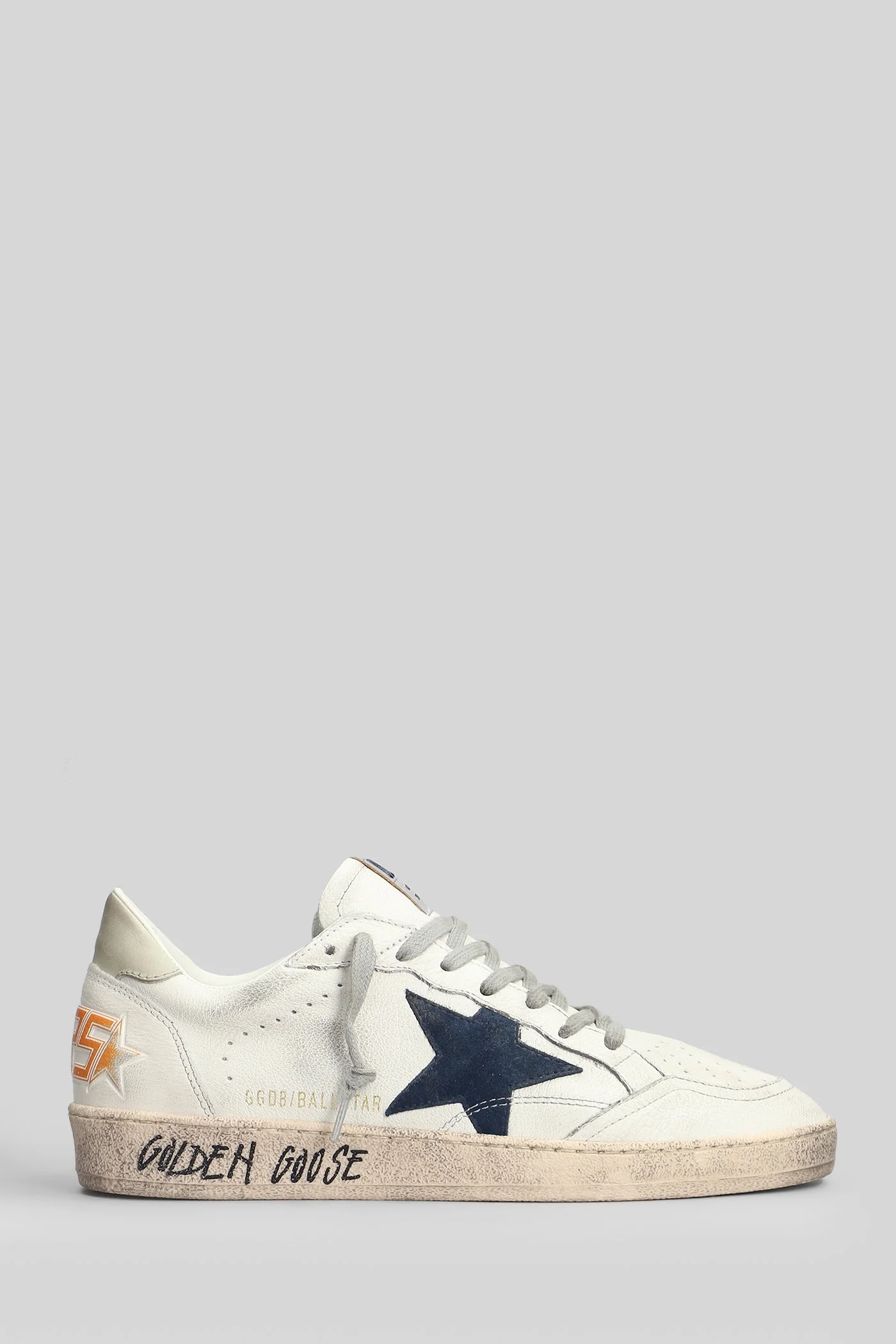 Ball Star Sneakers in white leather