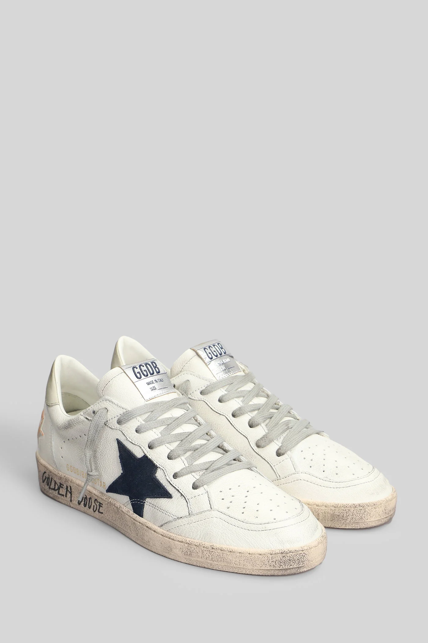 Ball Star Sneakers in white leather - Image 2