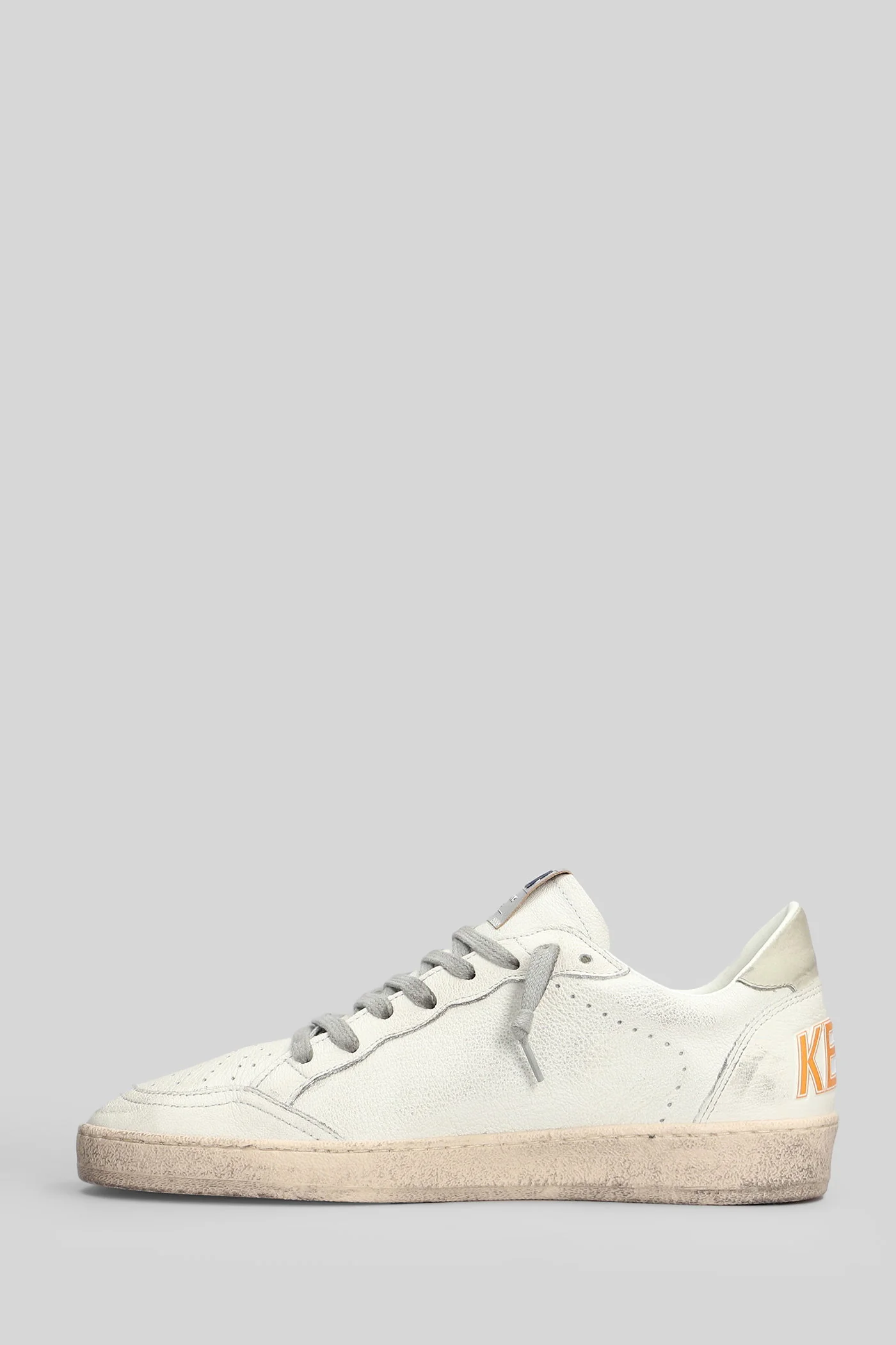Ball Star Sneakers in white leather - Image 3