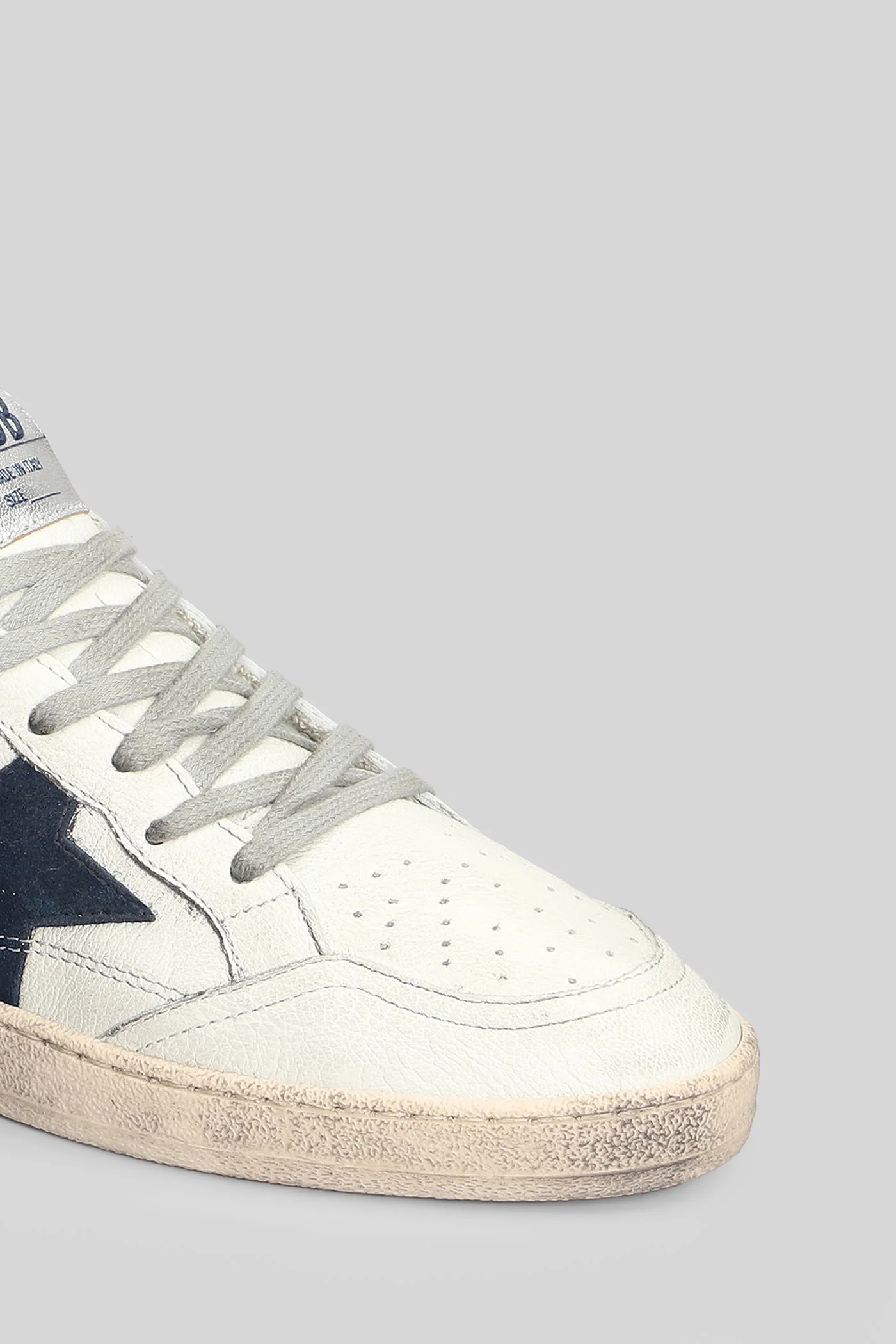 Ball Star Sneakers in white leather - Image 5