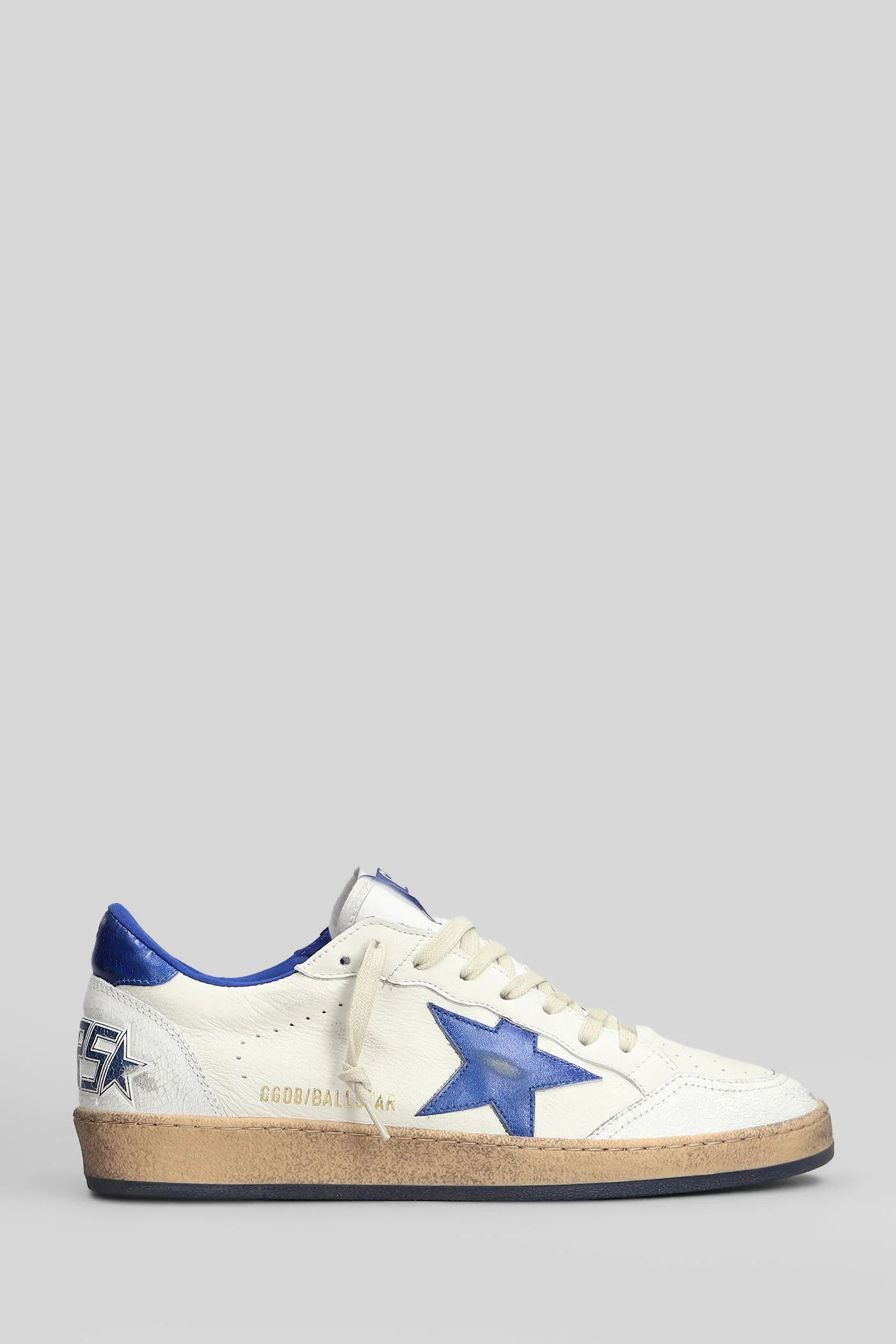 Ball Star Sneakers in white leather - Image 11