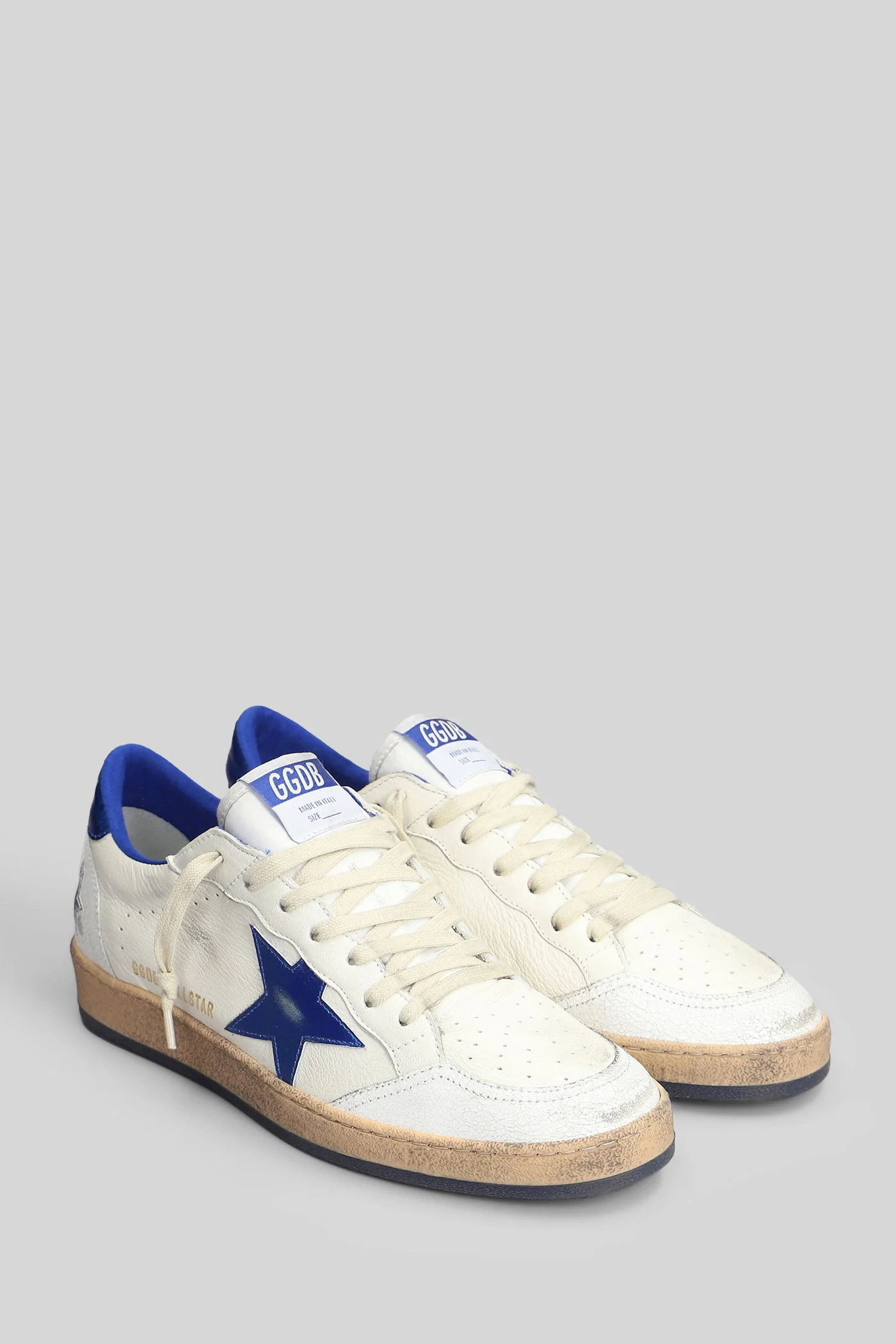 Ball Star Sneakers in white leather - Image 2