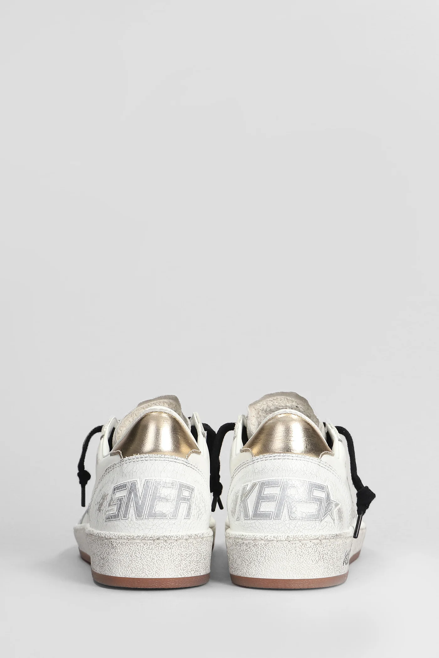 Ball Star Sneakers in white suede and leather - Image 4