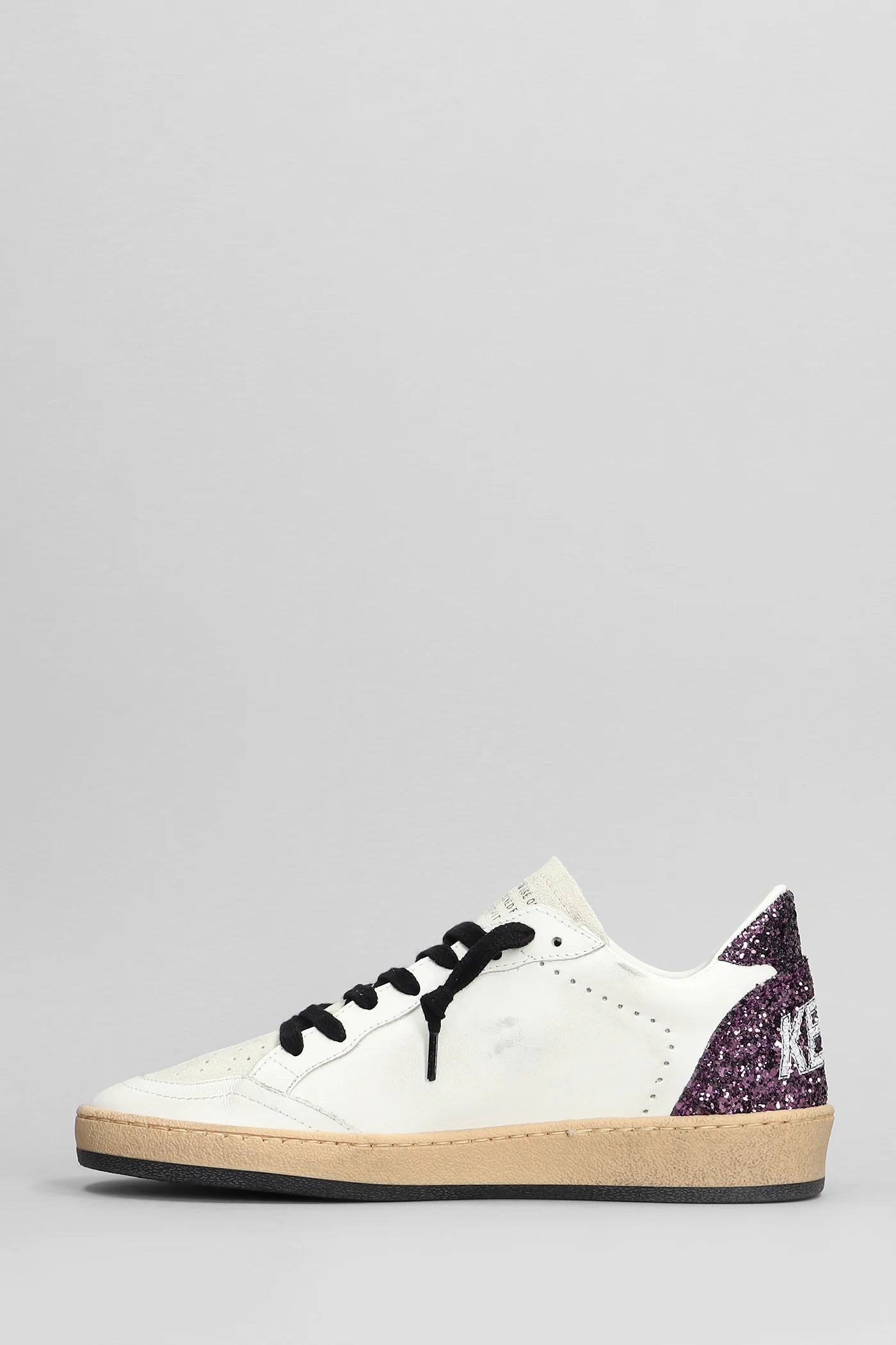 Ball Star Sneakers in white suede and leather - Image 3