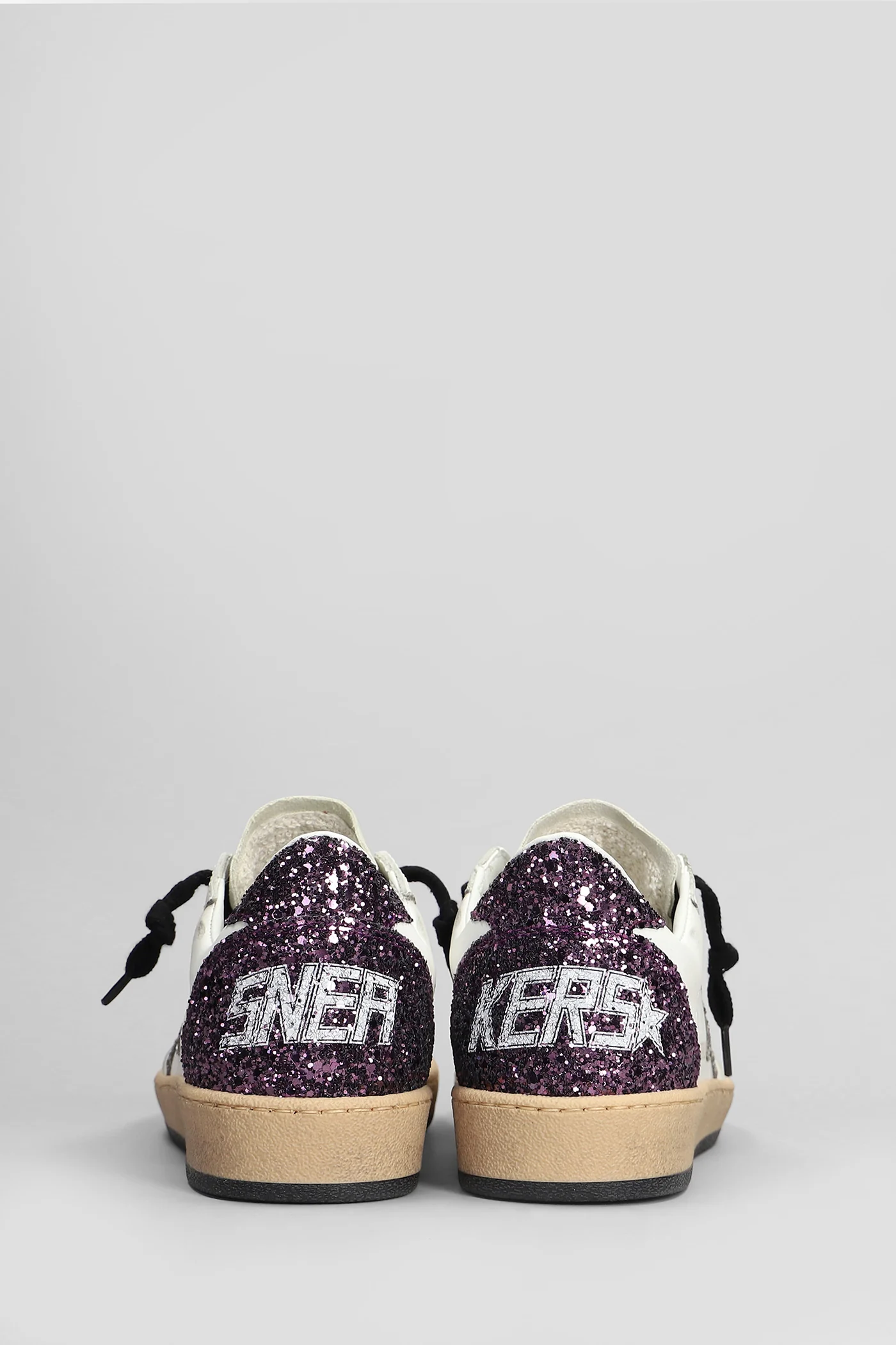 Ball Star Sneakers in white suede and leather - Image 4