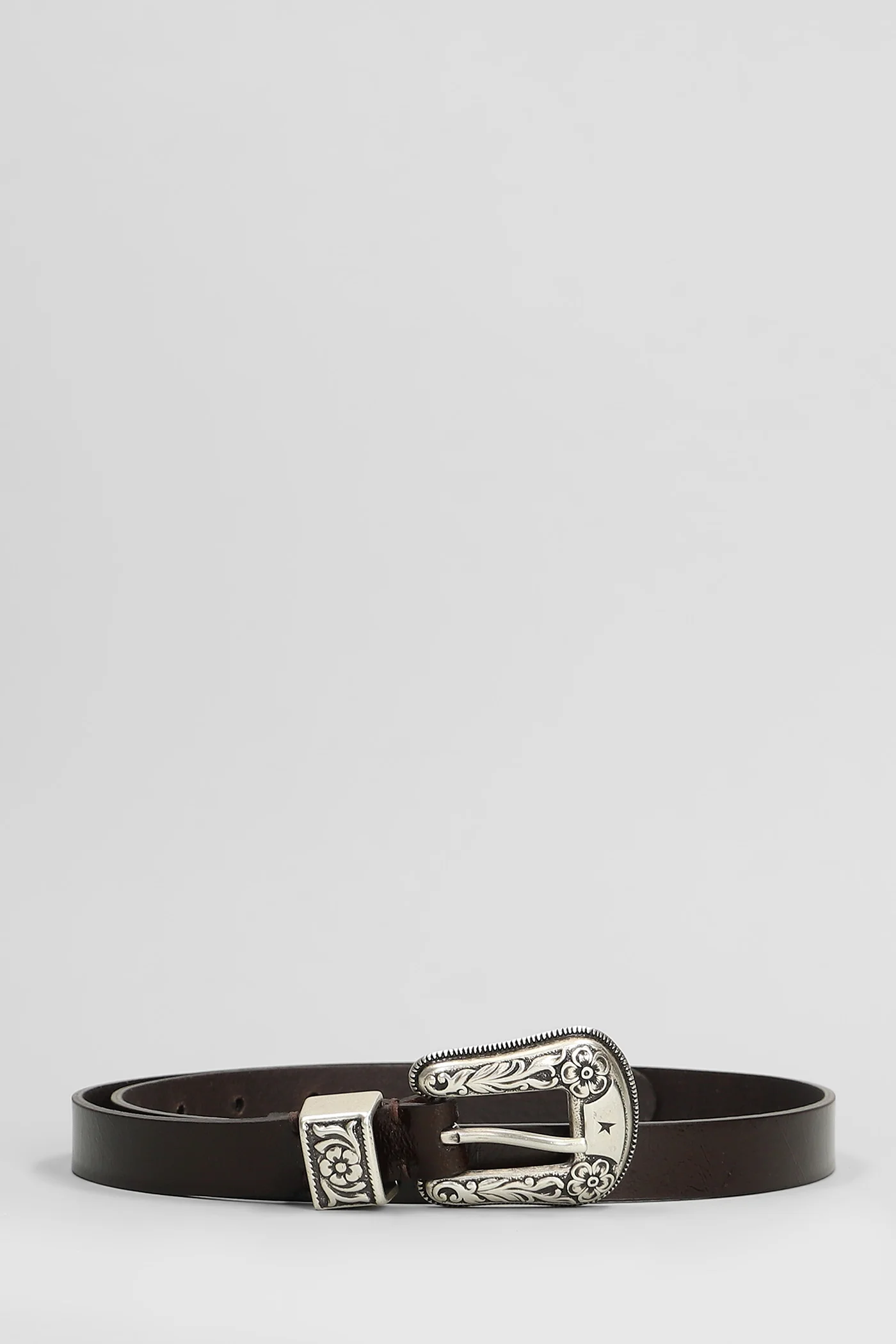 Belt New Tex Belts in dark brown leather
