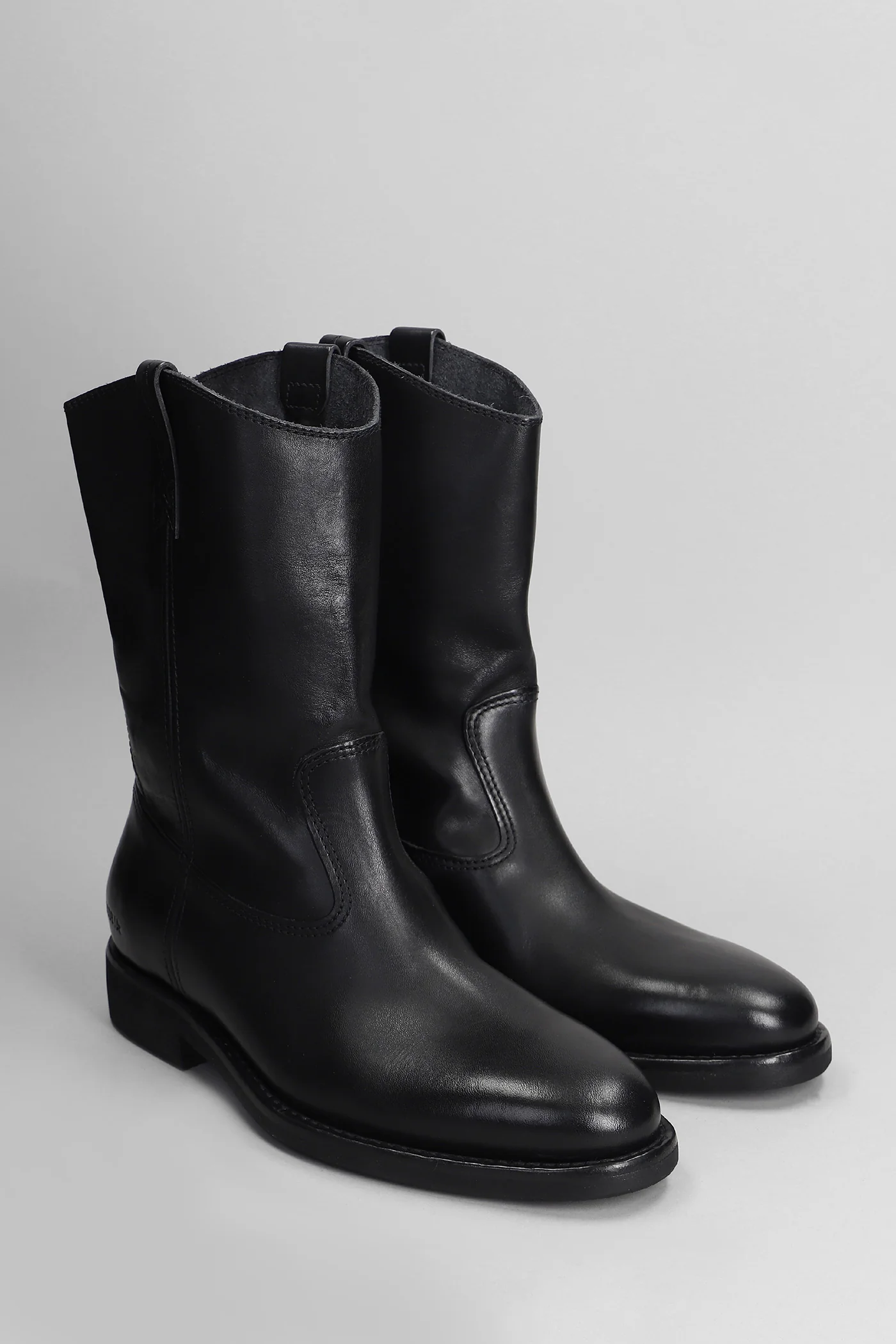 Biker Ankle boots in black leather - Image 2