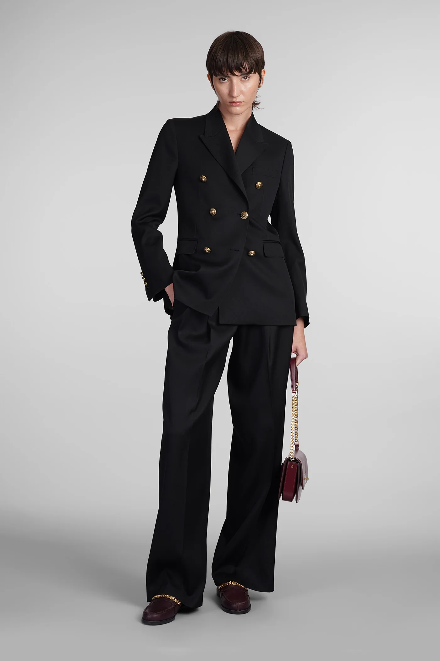 Blazer in black wool - Image 2