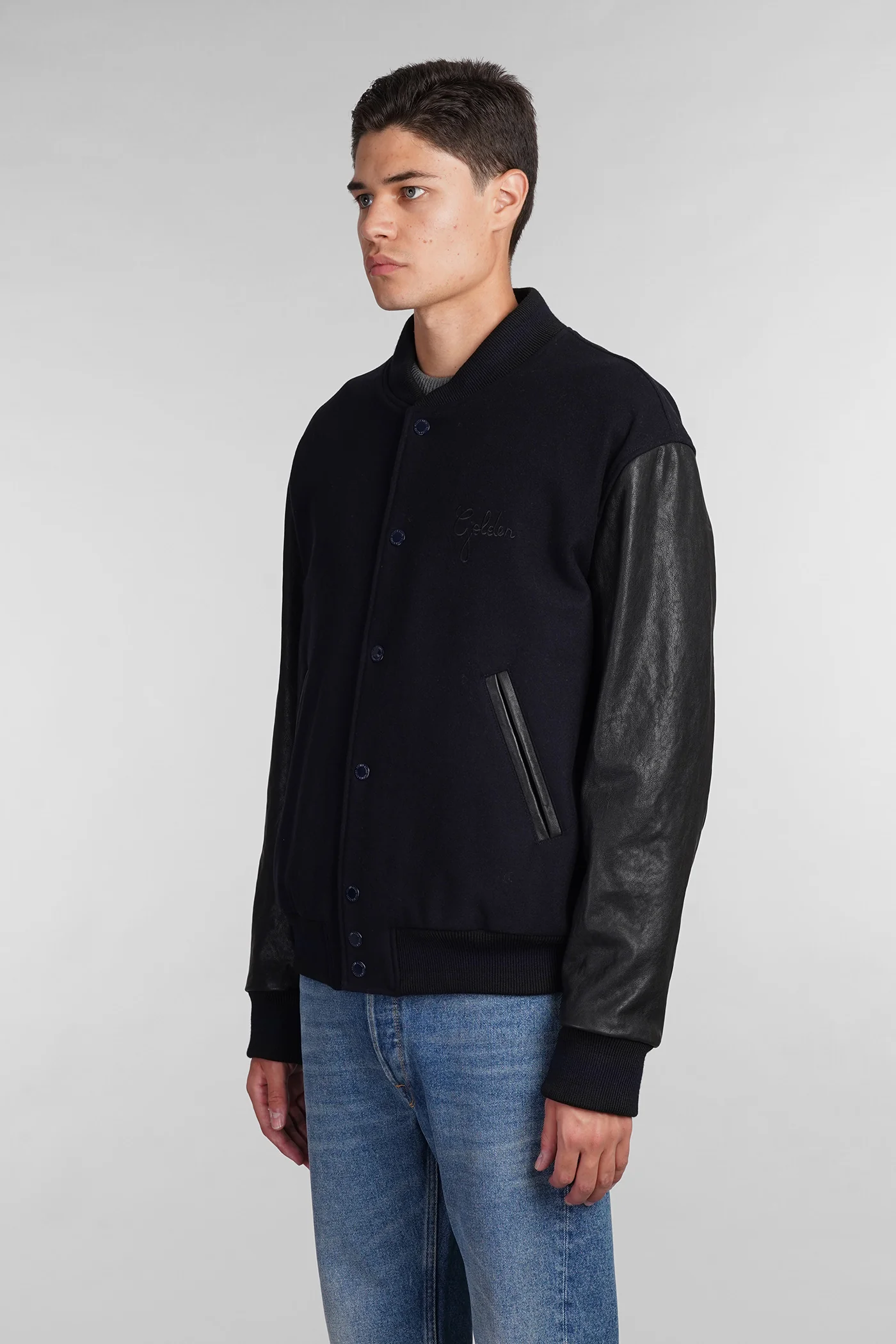 Bomber Jacket in blue wool - Image 4