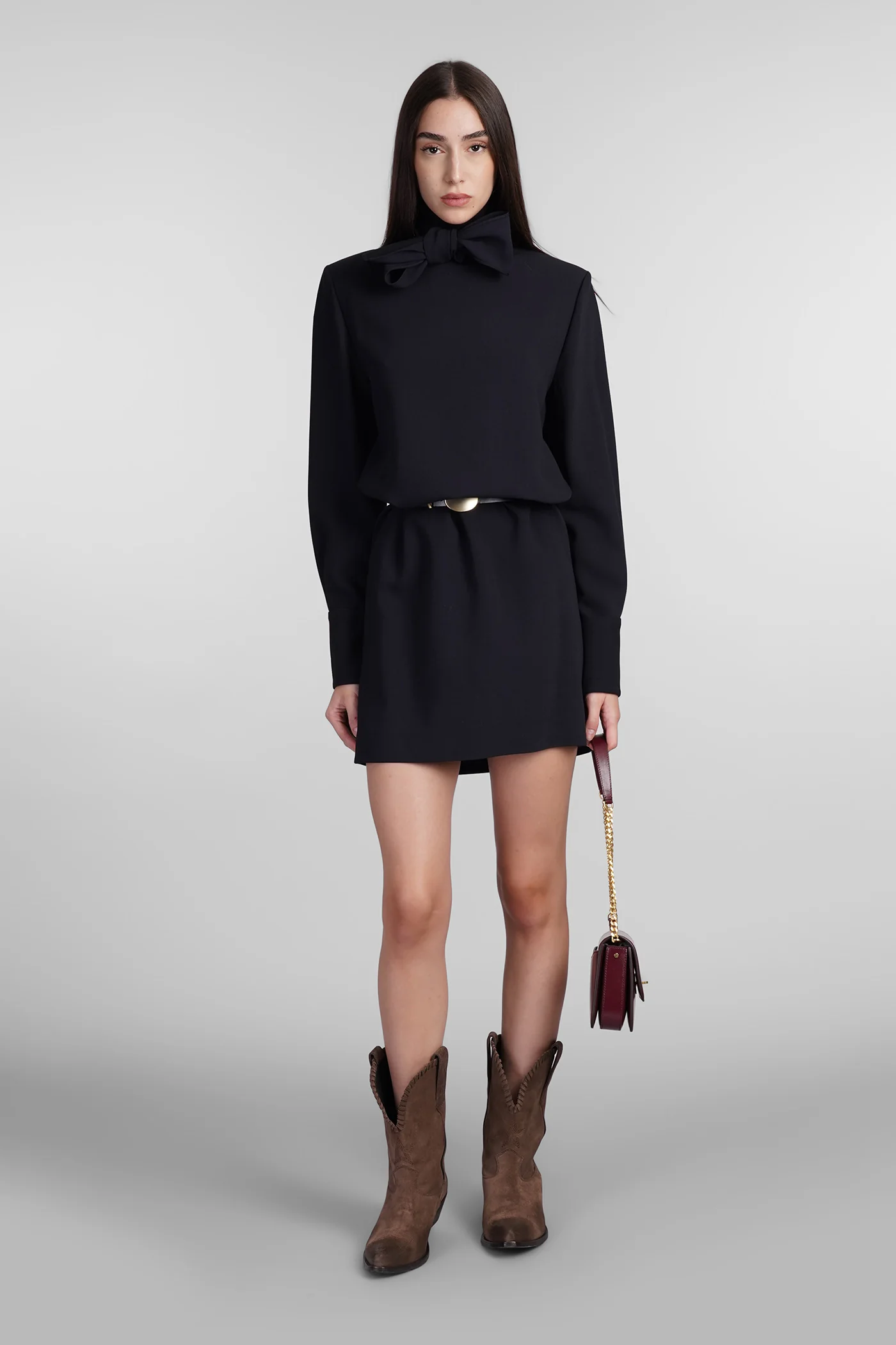 Dress woman in blue wool - Image 2