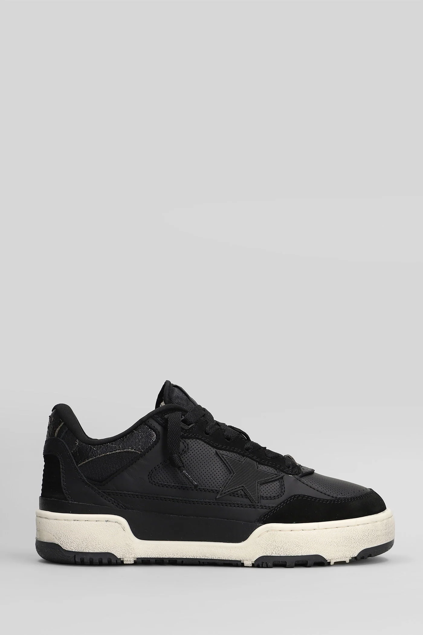 Forty 2 Sneakers in black suede and leather