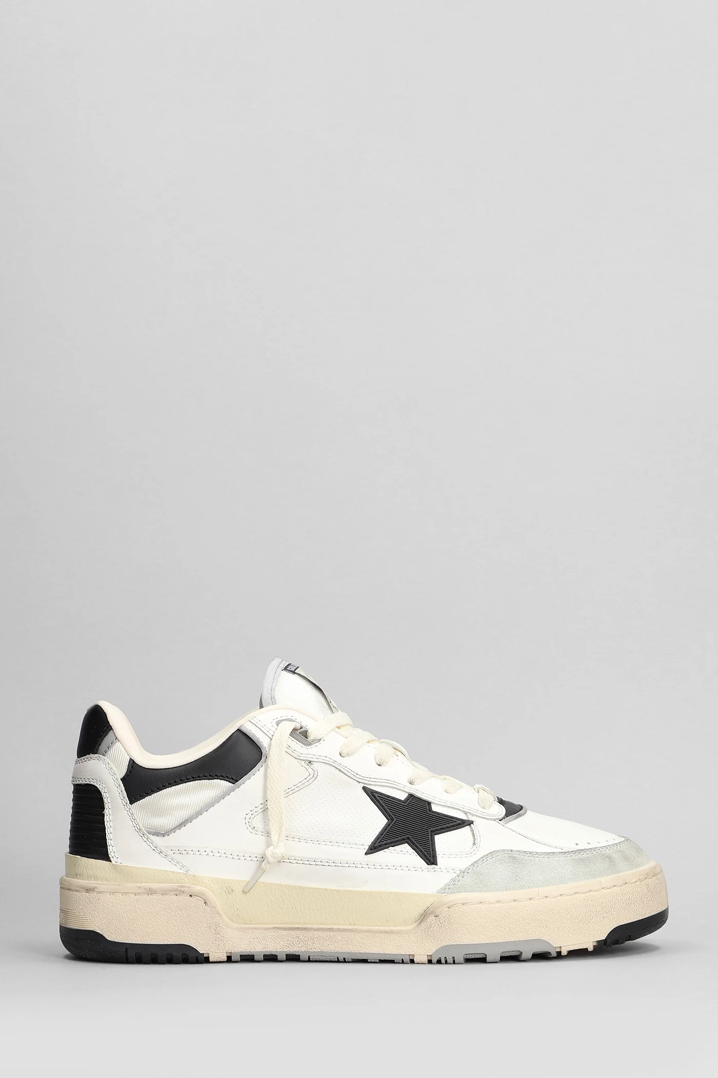 Forty 2 Sneakers in white leather and fabric