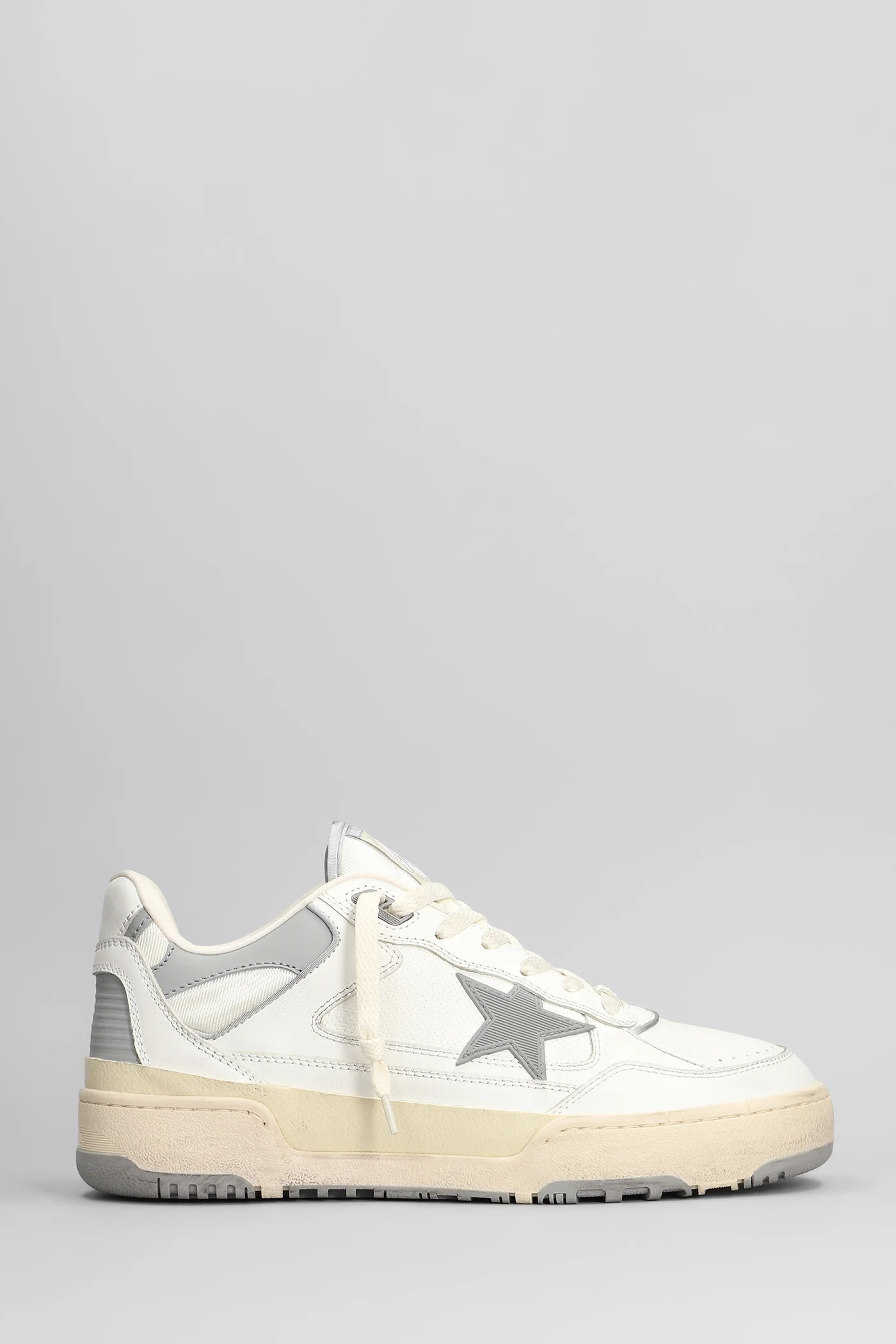 Forty 2 Sneakers in white leather and fabric