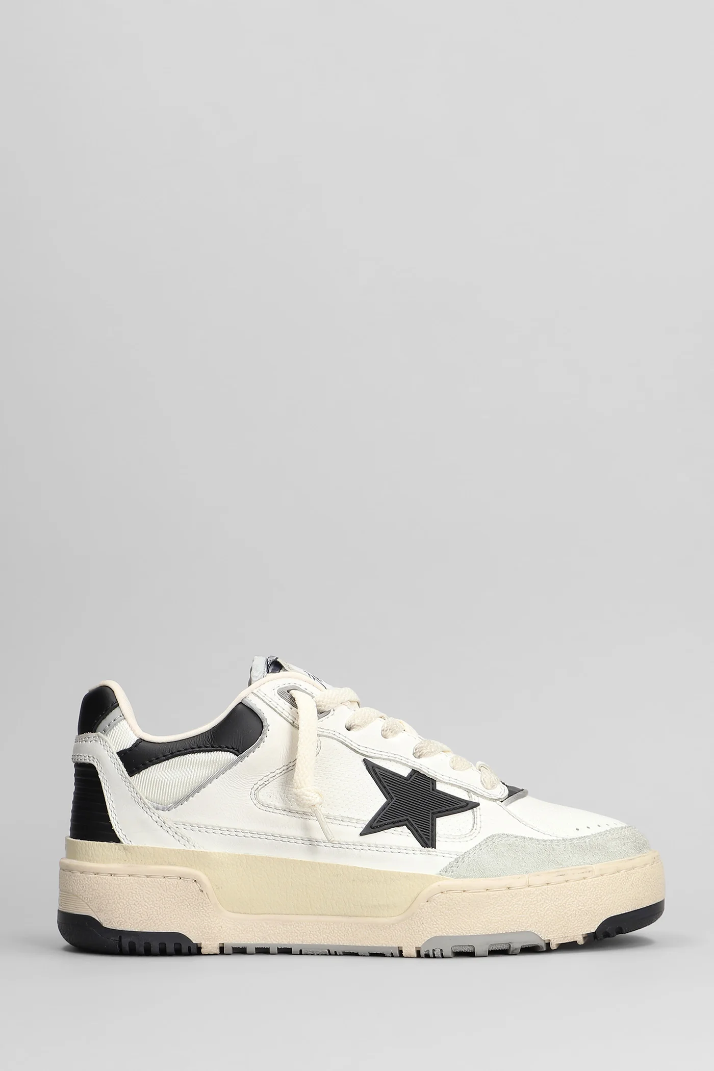 Forty 2 Sneakers in white leather and fabric