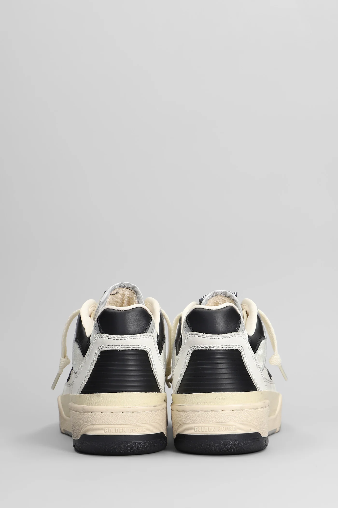 Forty 2 Sneakers in white leather and fabric - Image 4