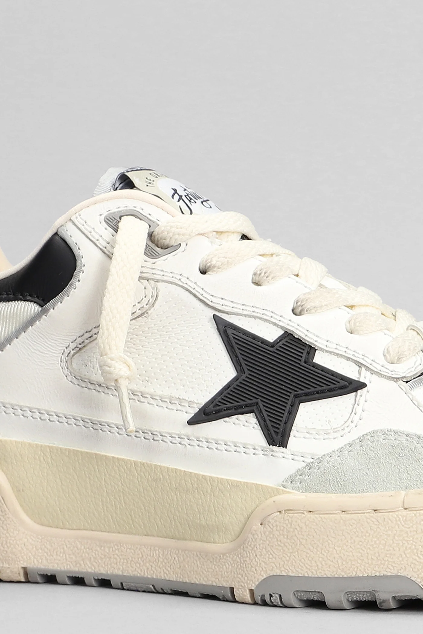 Forty 2 Sneakers in white leather and fabric - Image 5