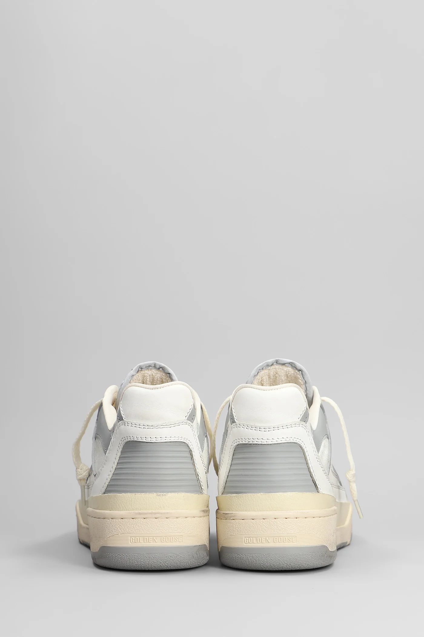 Forty 2 Sneakers in white leather and fabric - Image 4