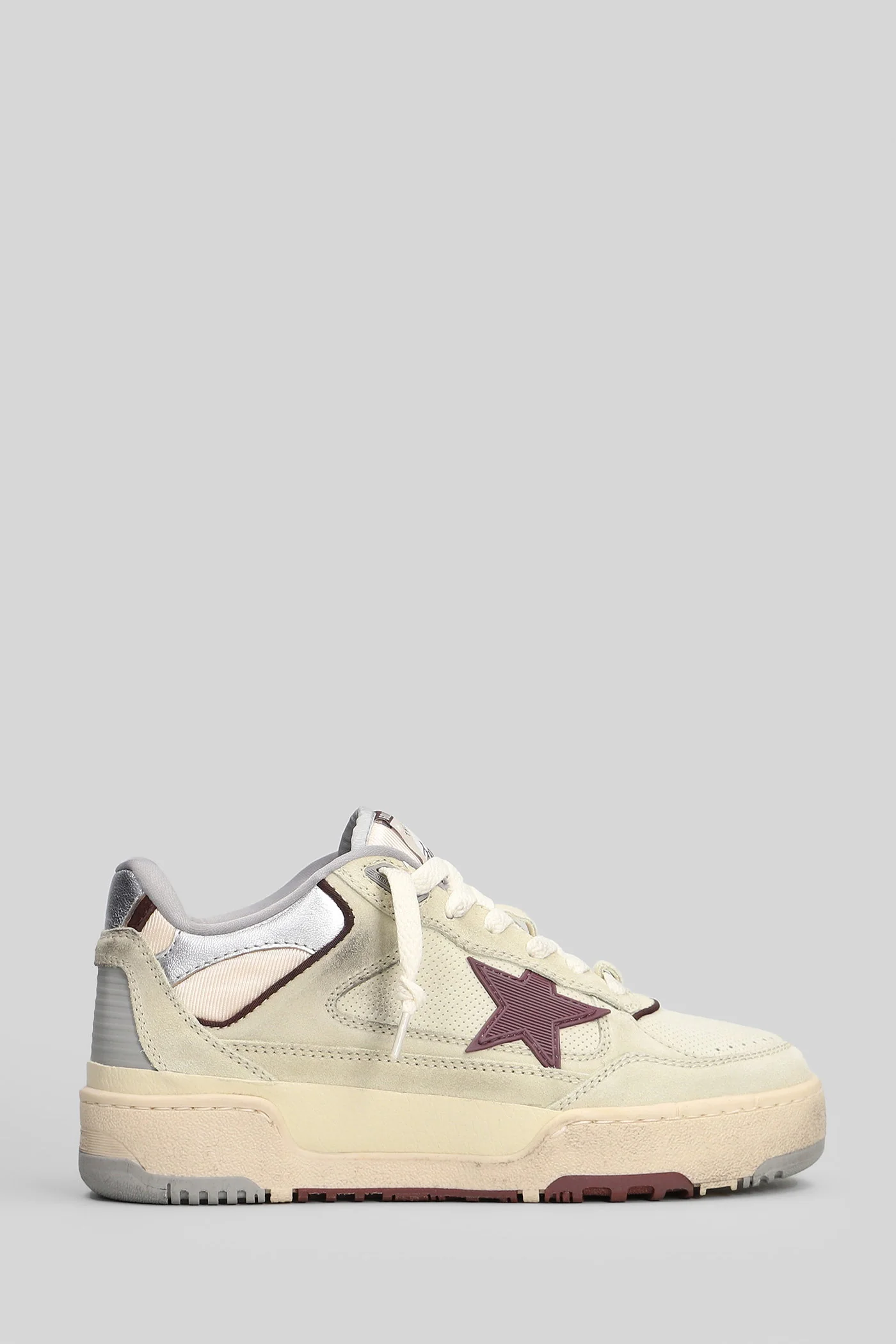 Forty Two Sneakers in beige Suede and fabric