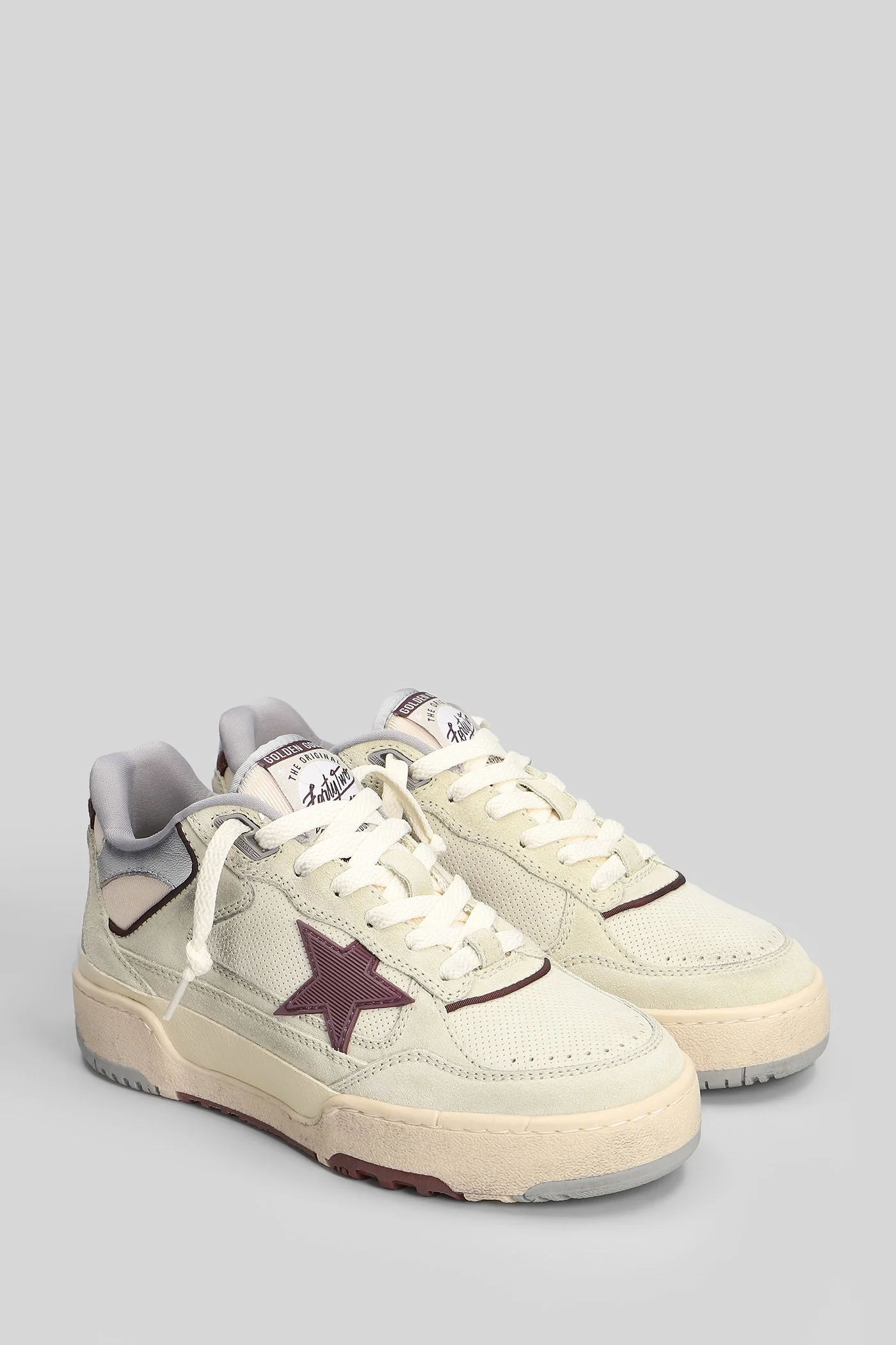 Forty Two Sneakers in beige Suede and fabric - Image 2