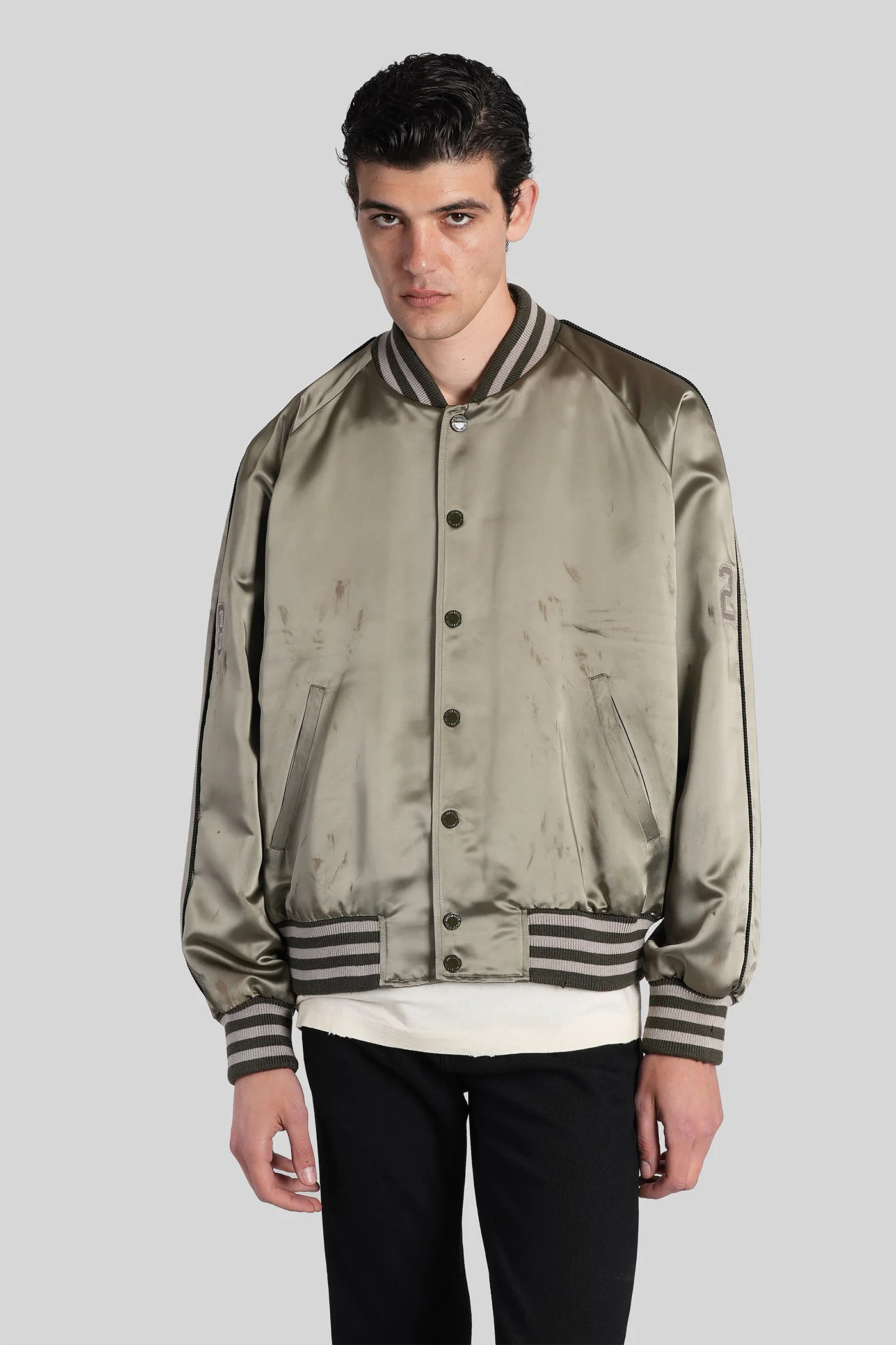 Journey Bomber Bomber Jacket in green polyester