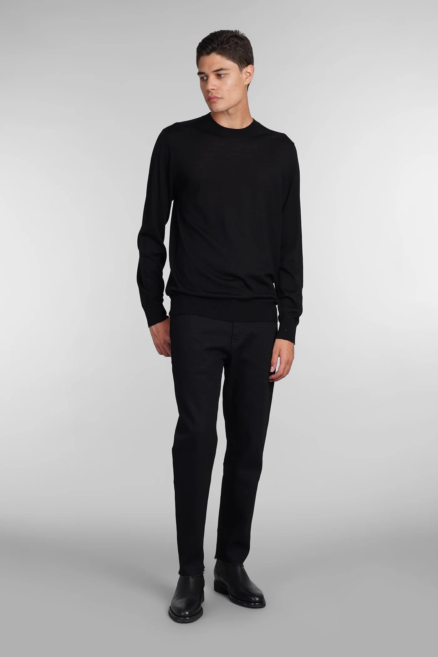 Knitwear in black wool - Image 2