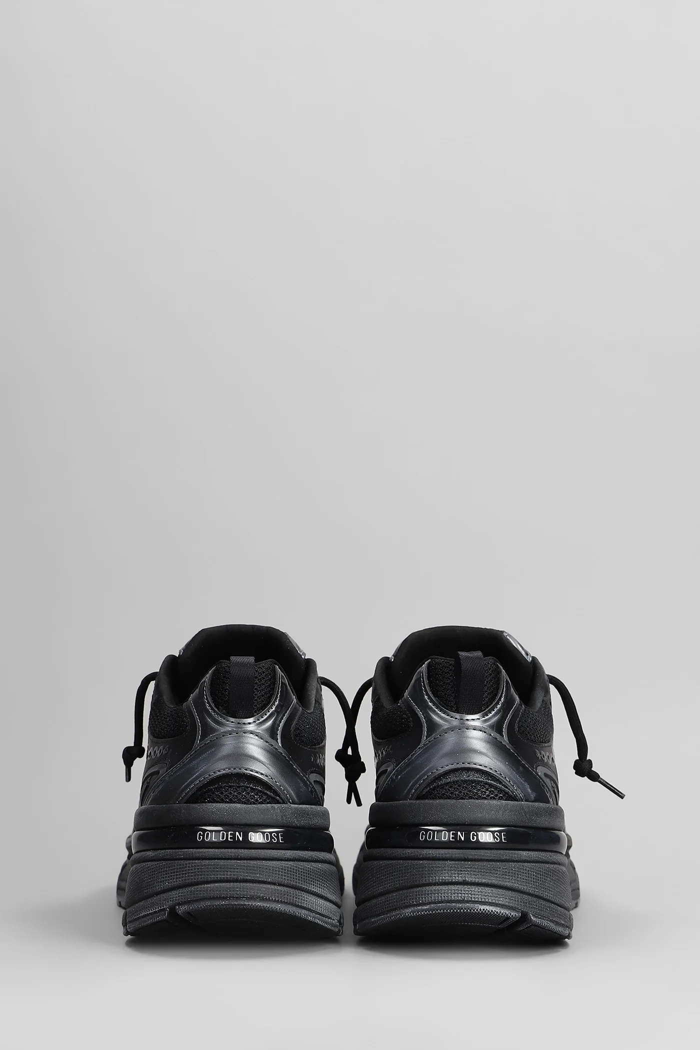 Light Star Sneakers in black leather and fabric - Image 44