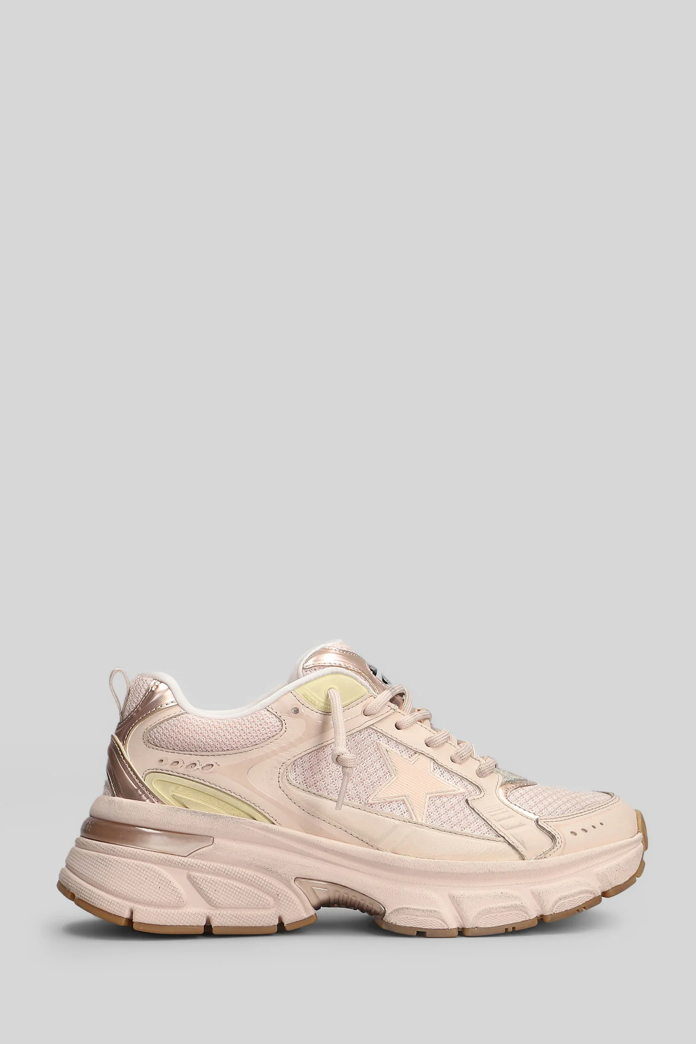 Lightstar Sneakers in rose-pink leather and fabric