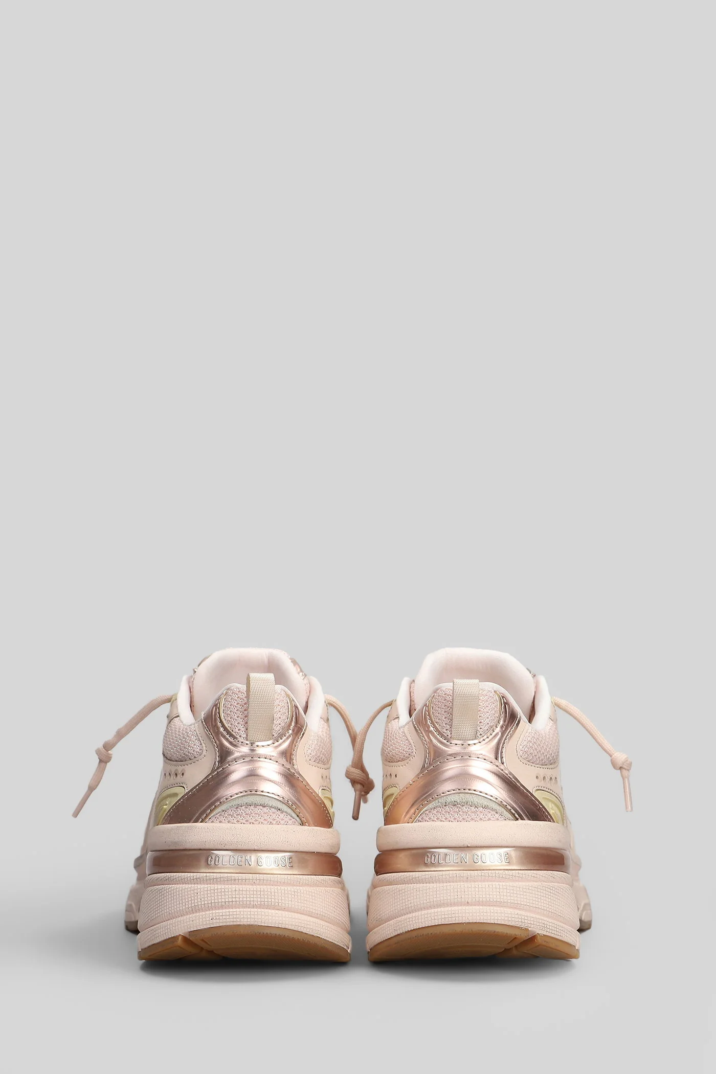 Lightstar Sneakers in rose-pink leather and fabric - Image 4
