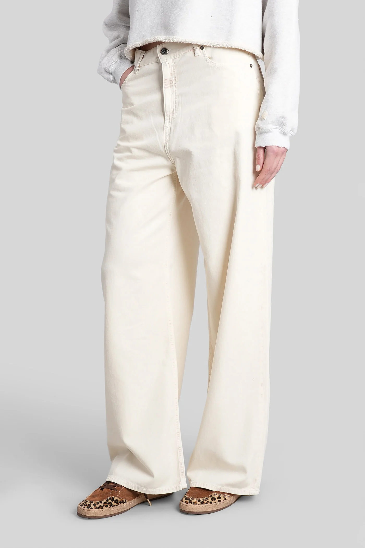 Melody Jeans in beige denim - Image 4