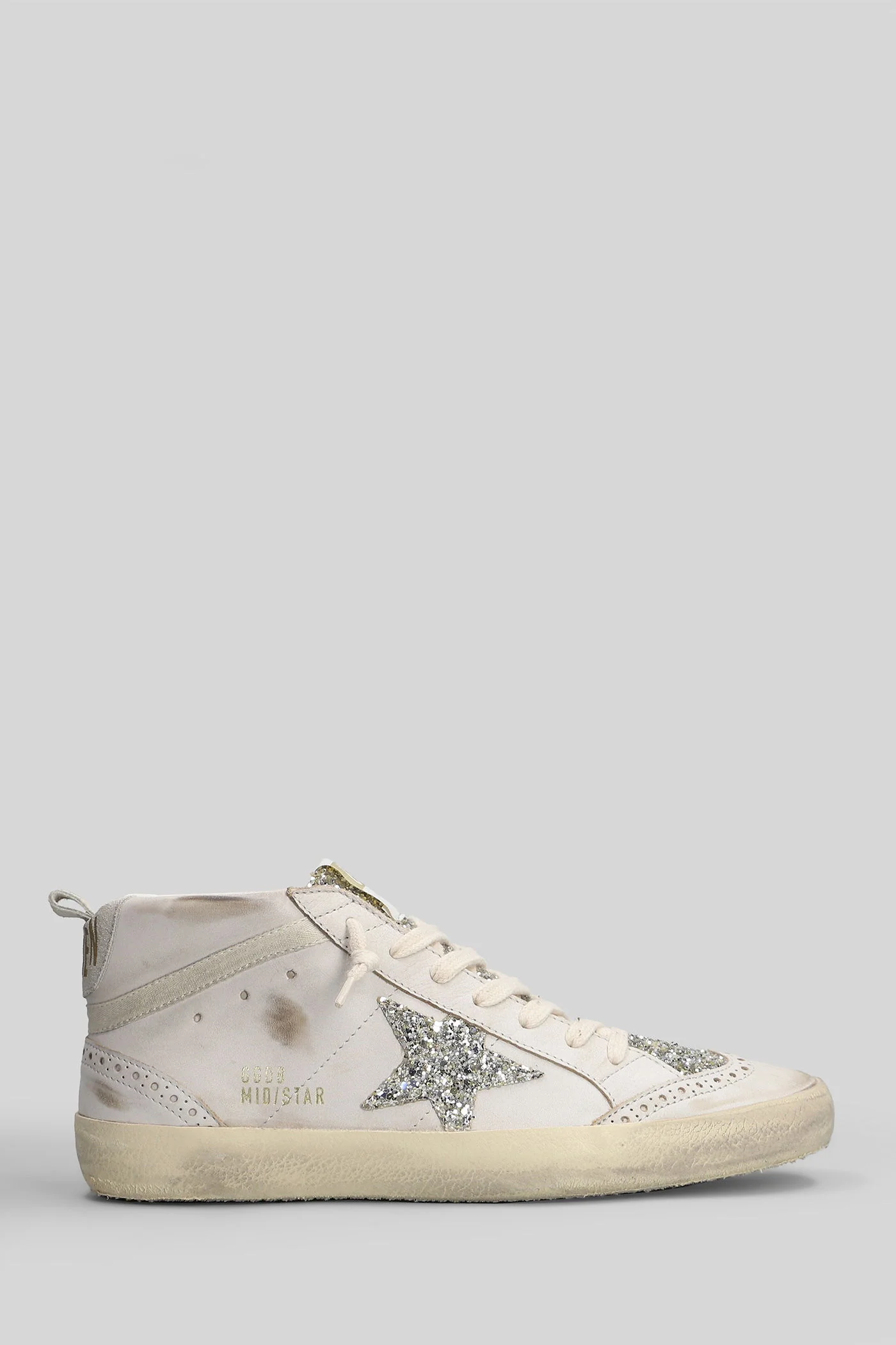 Mid Star Sneakers in beige leather
