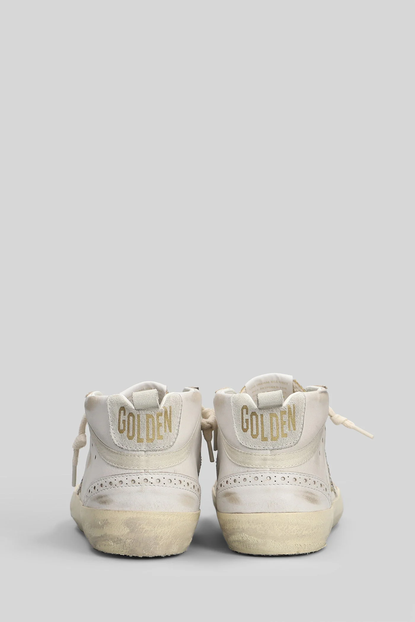 Mid Star Sneakers in beige leather - Image 4