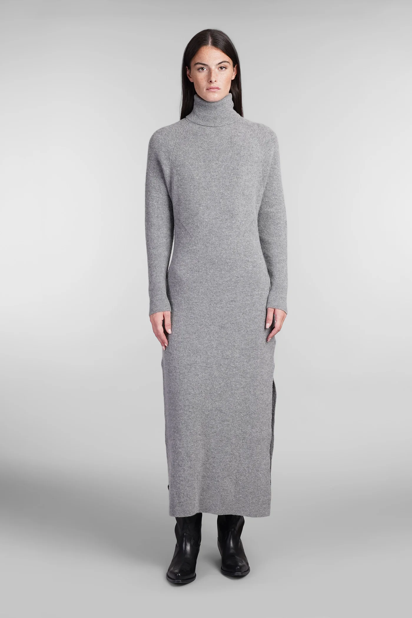 Molly Dress woman in grey wool