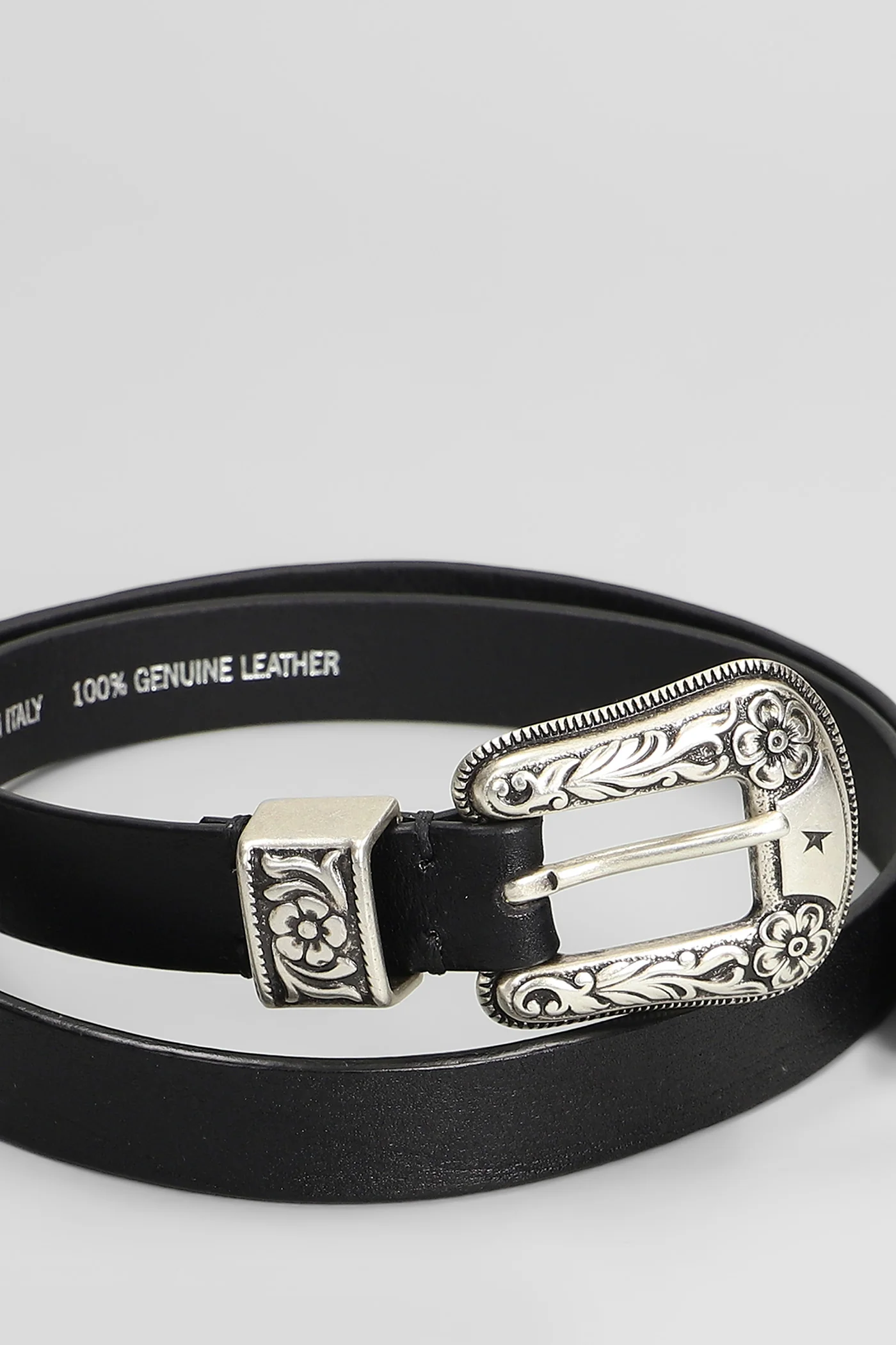 New Belt Lace Belts in black leather - Image 2