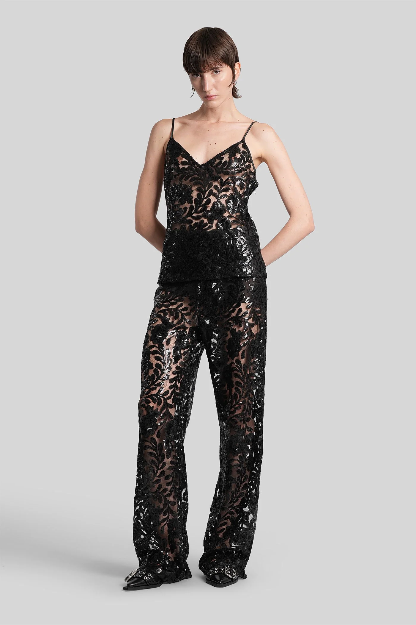 Pin Topwear in black polyester - Image 27