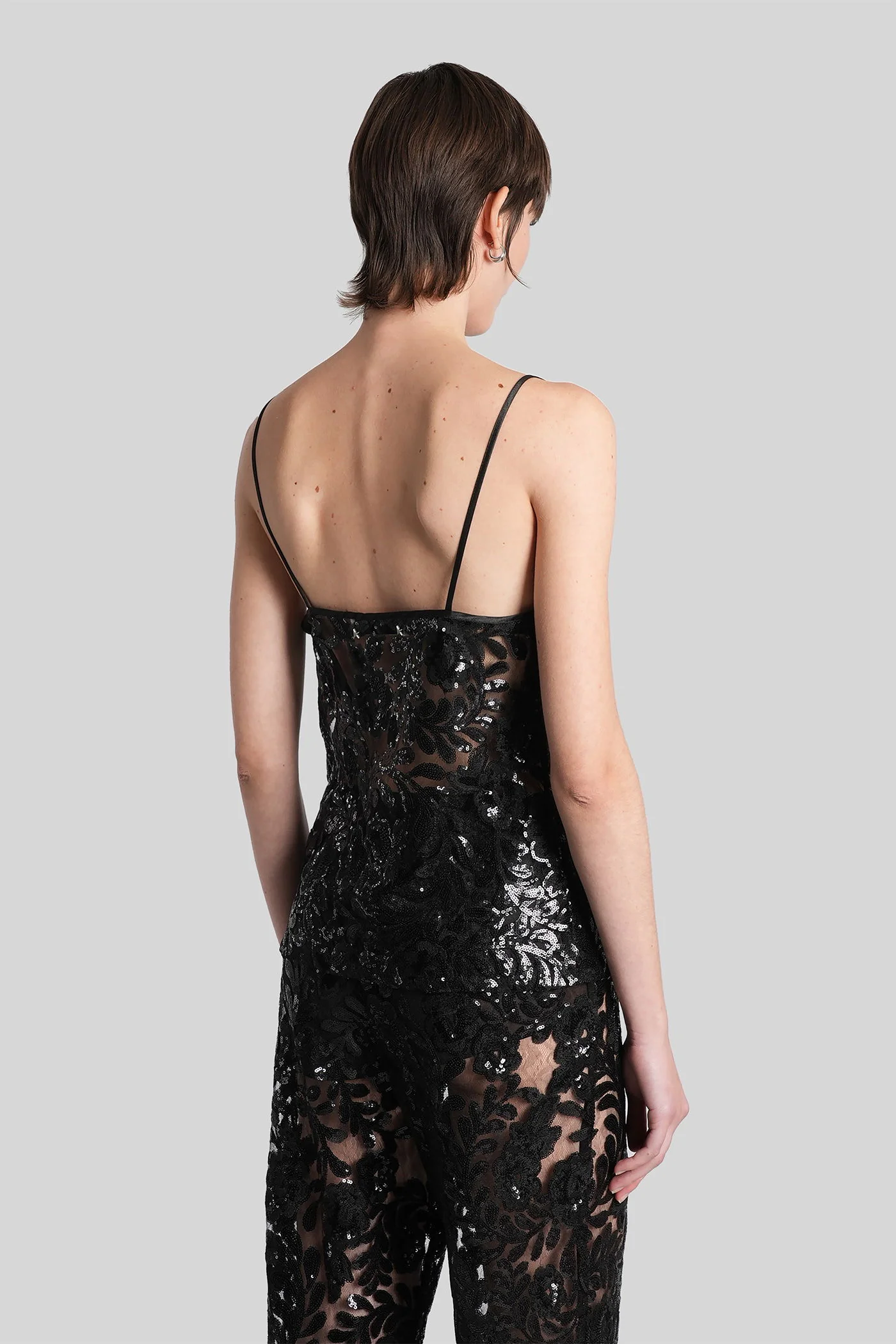 Pin Topwear in black polyester - Image 3