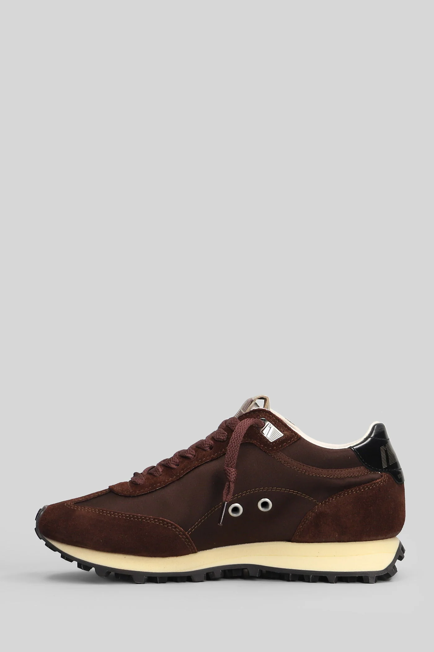Running Marathon Sneakers in brown Suede and fabric - Image 3