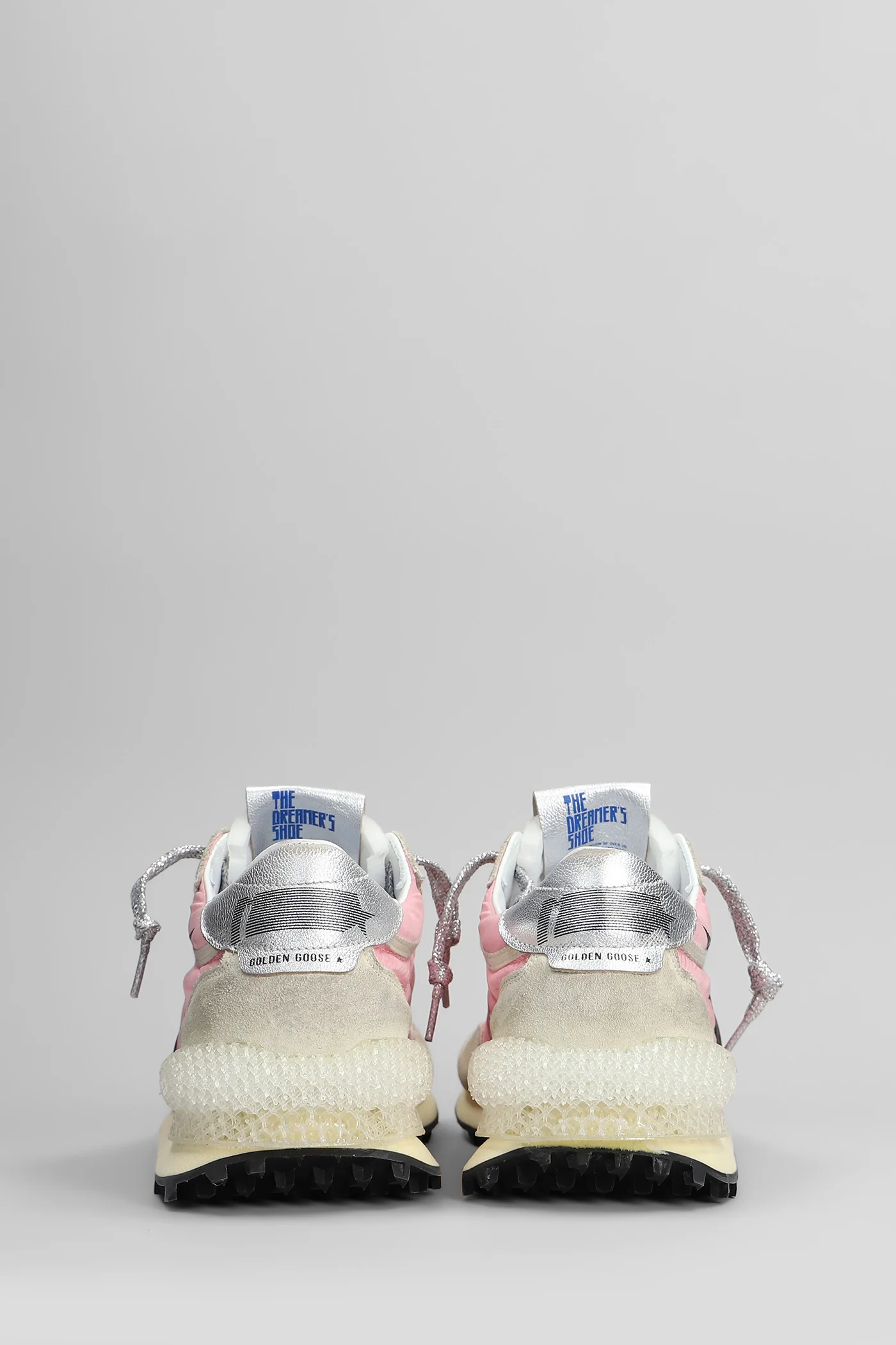 Running Marathon Sneakers in rose-pink Suede and fabric - Image 4