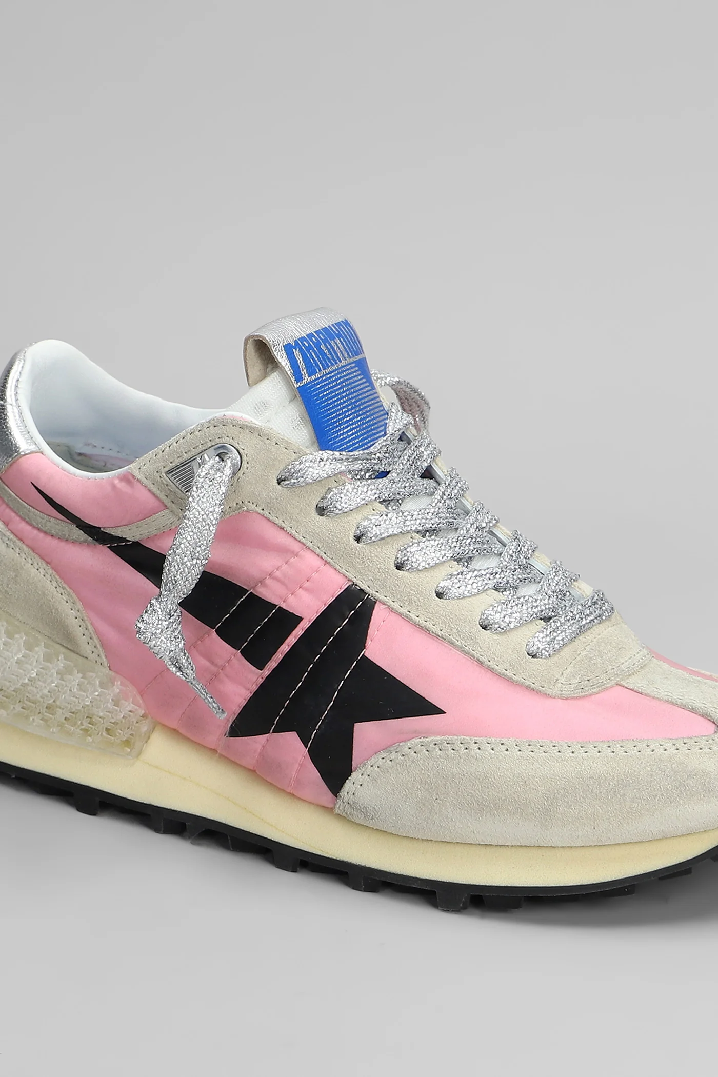 Running Marathon Sneakers in rose-pink Suede and fabric - Image 5