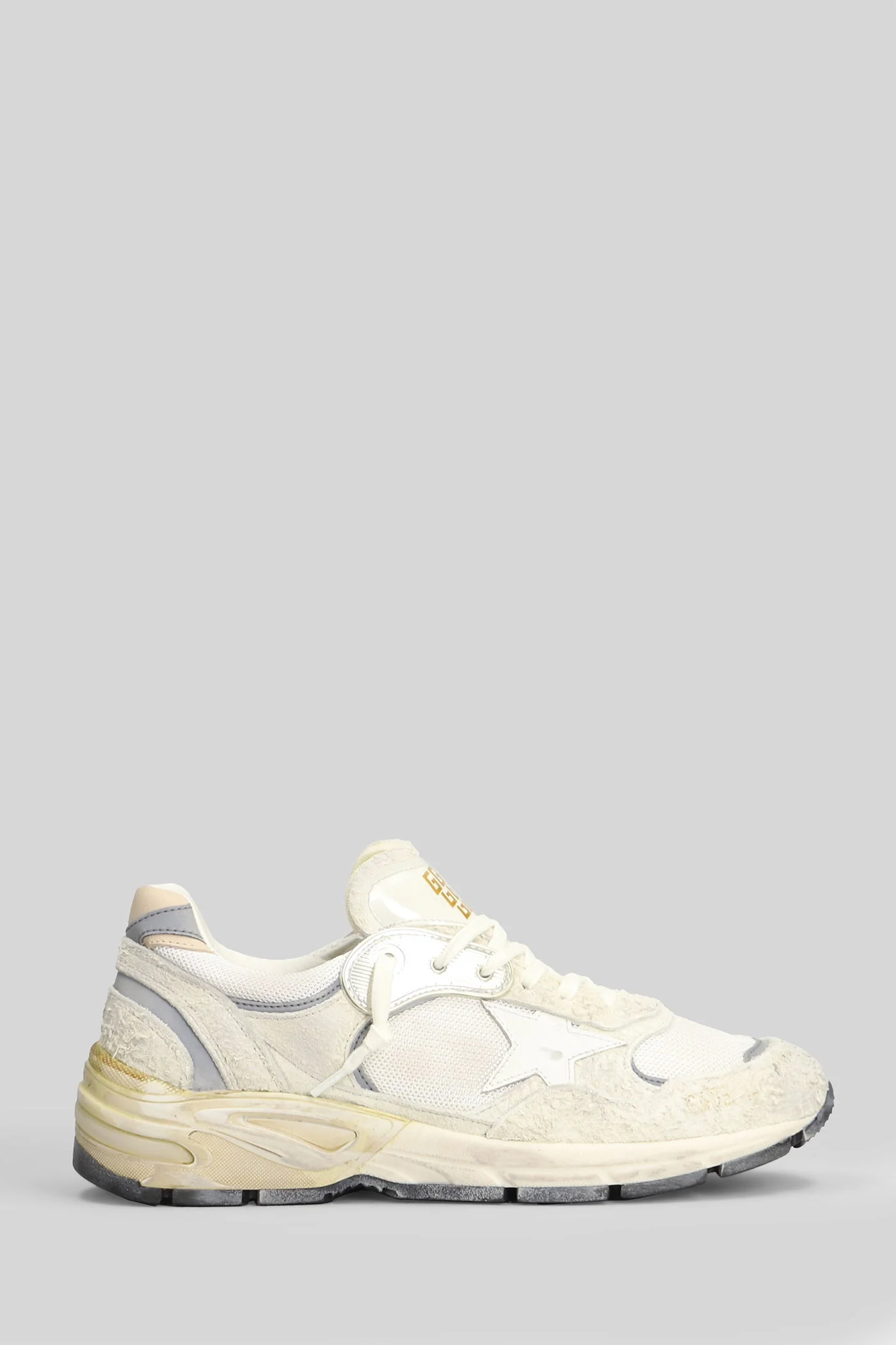 Running Sneakers in white Suede and fabric